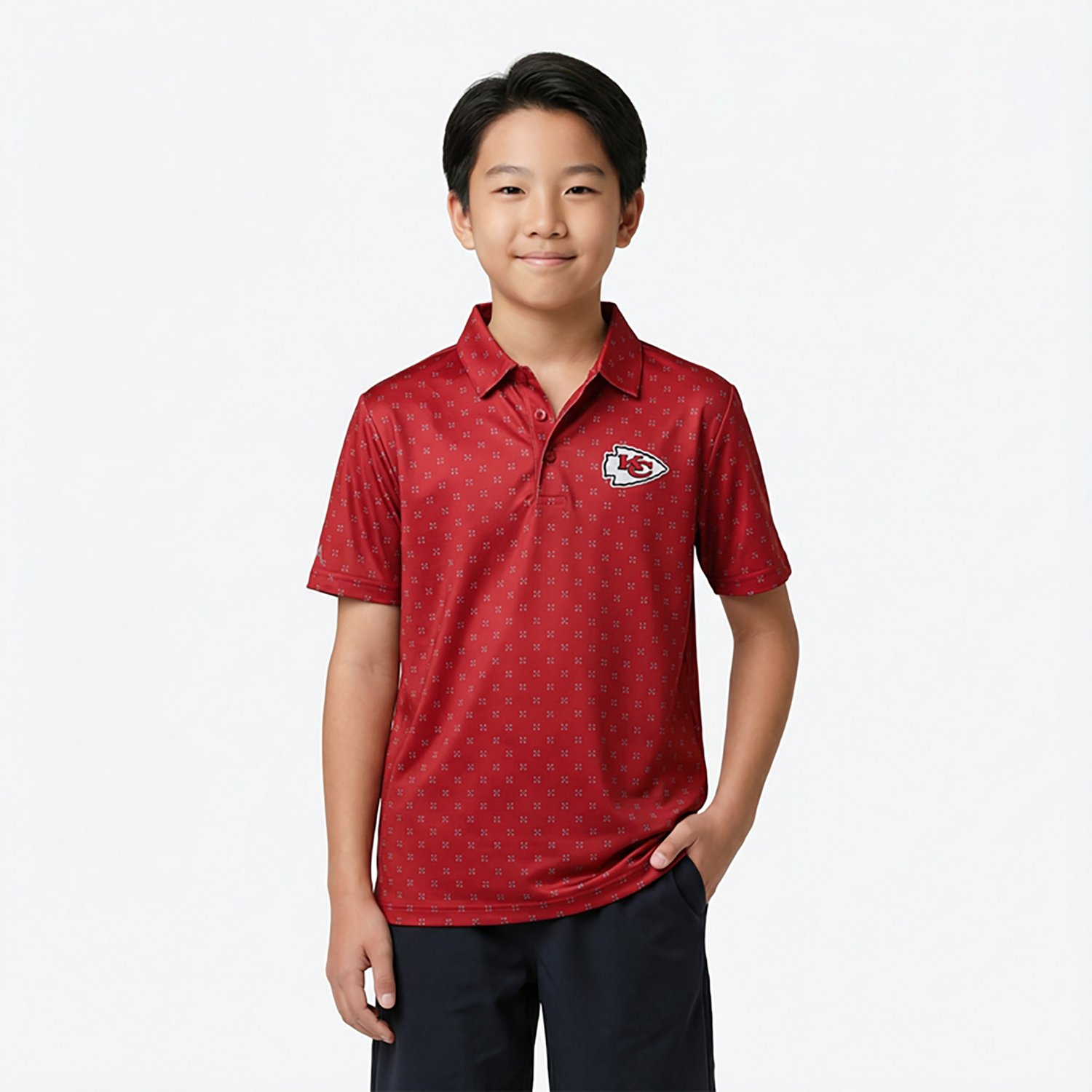 Antigua Men's Kansas City Chiefs Spark Short Sleeve Polo Shirt - view number 3