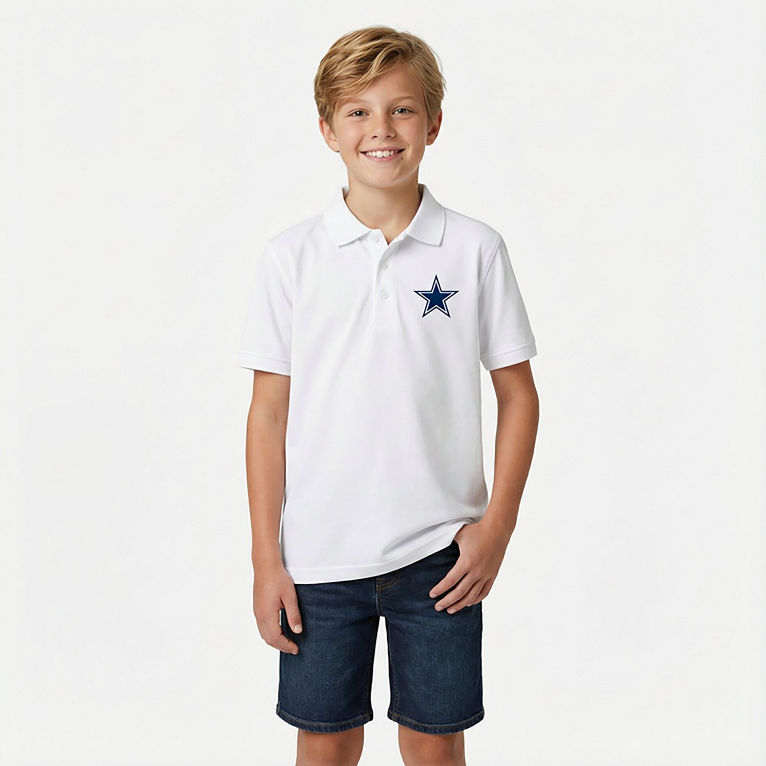 Antigua Men's Dallas Cowboys Legacy Pique Short Sleeve Polo Shirt - view number 2