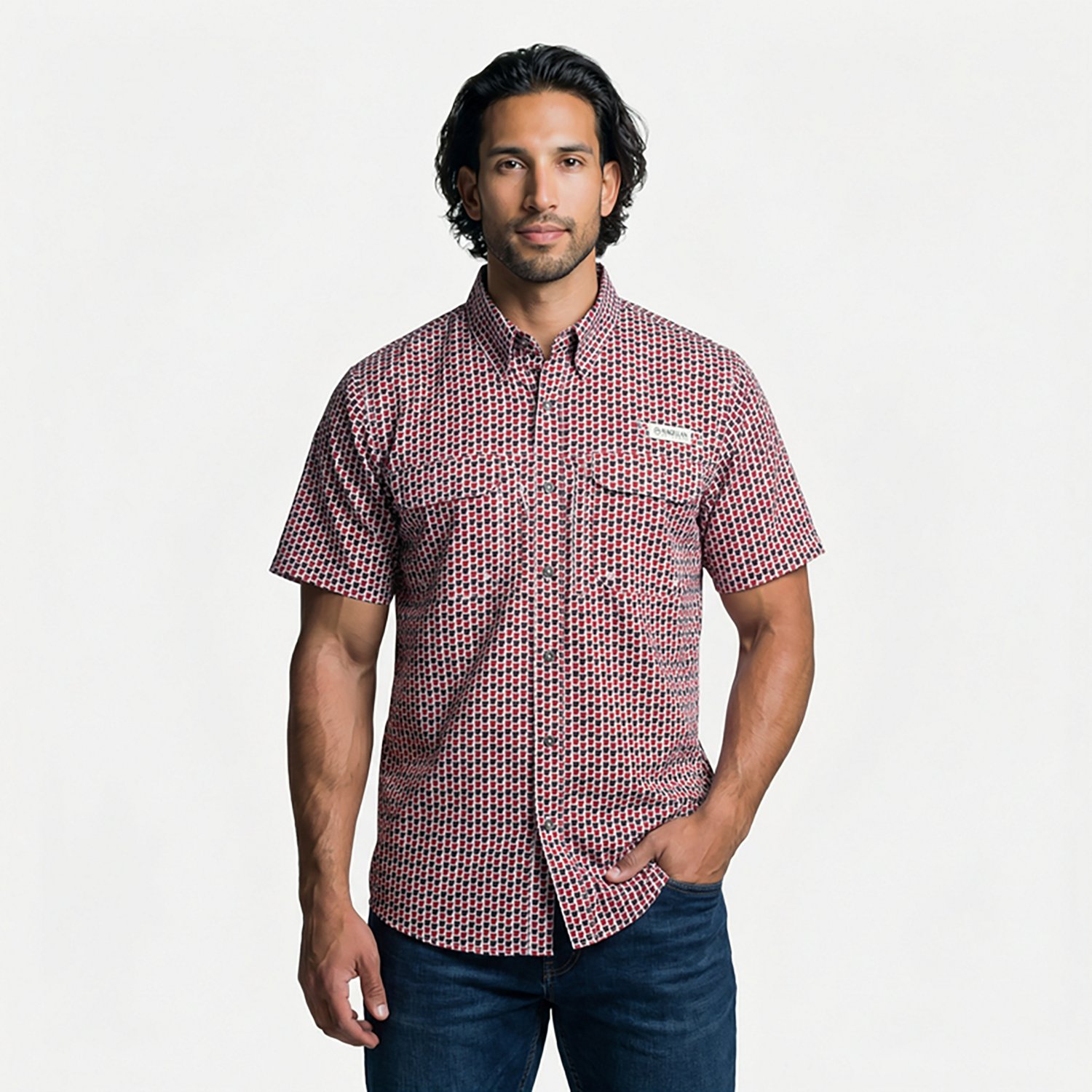 Magellan Outdoors Men's Arkansas Local State Print Shirt - view number 2