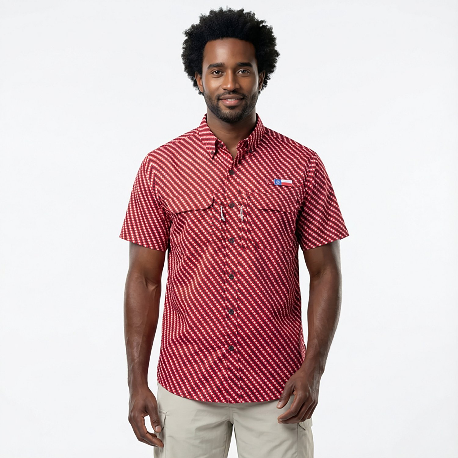 Magellan Men's Local State Gameday Micro Print Short Sleeve Shirt - view number 2