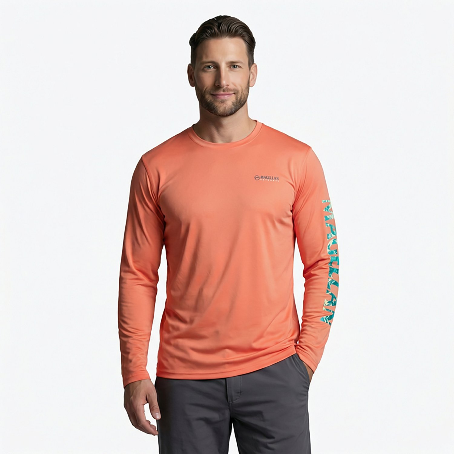 Magellan Outdoors Men's Casting Crew Long Sleeve T-shirt                                                                         - view number 2