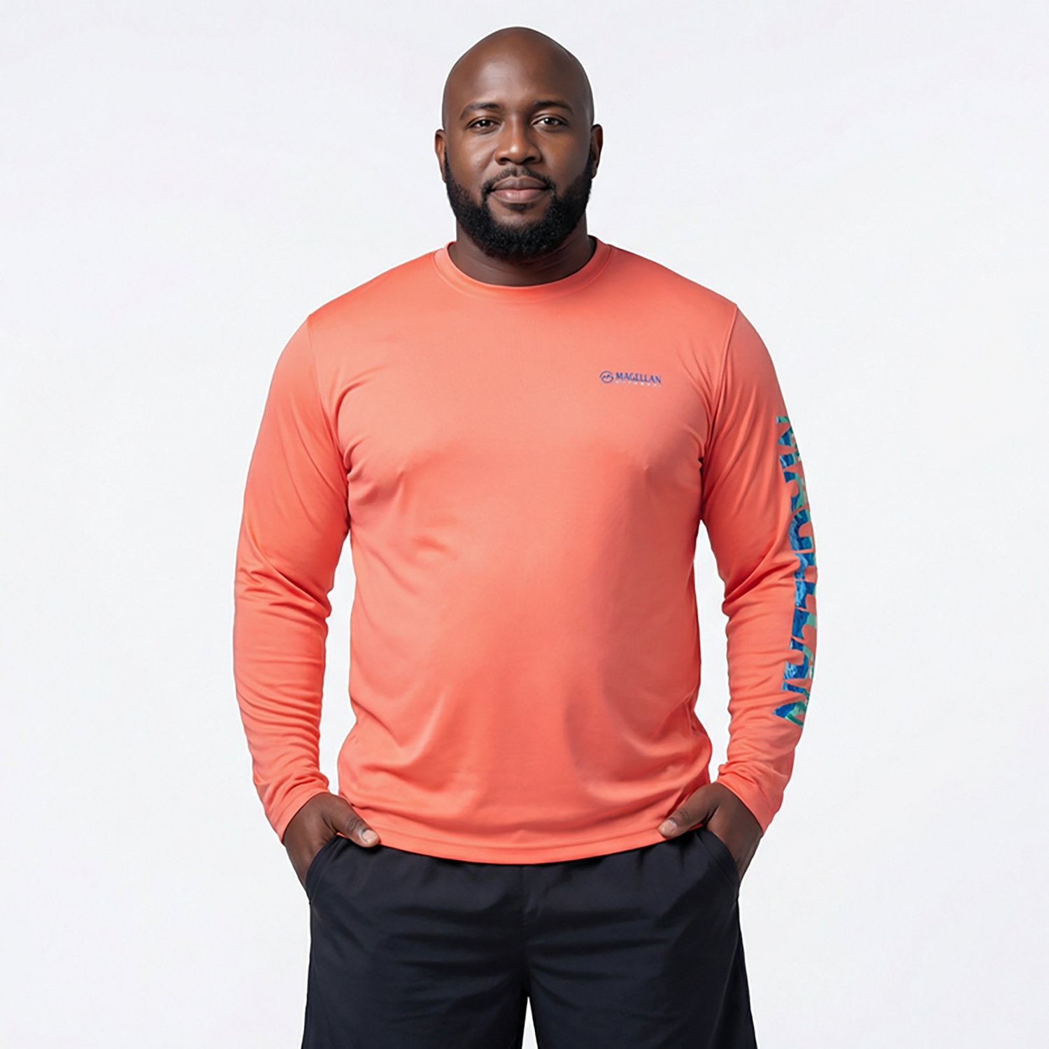 Magellan Outdoors Men's Casting Crew Long Sleeve T-shirt                                                                         - view number 2