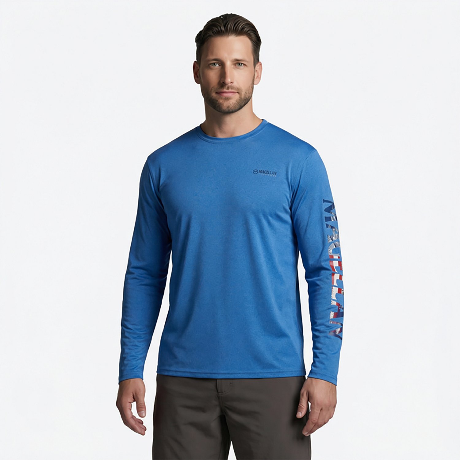 Magellan Outdoors Men's Casting Crew Long Sleeve T-shirt                                                                         - view number 2