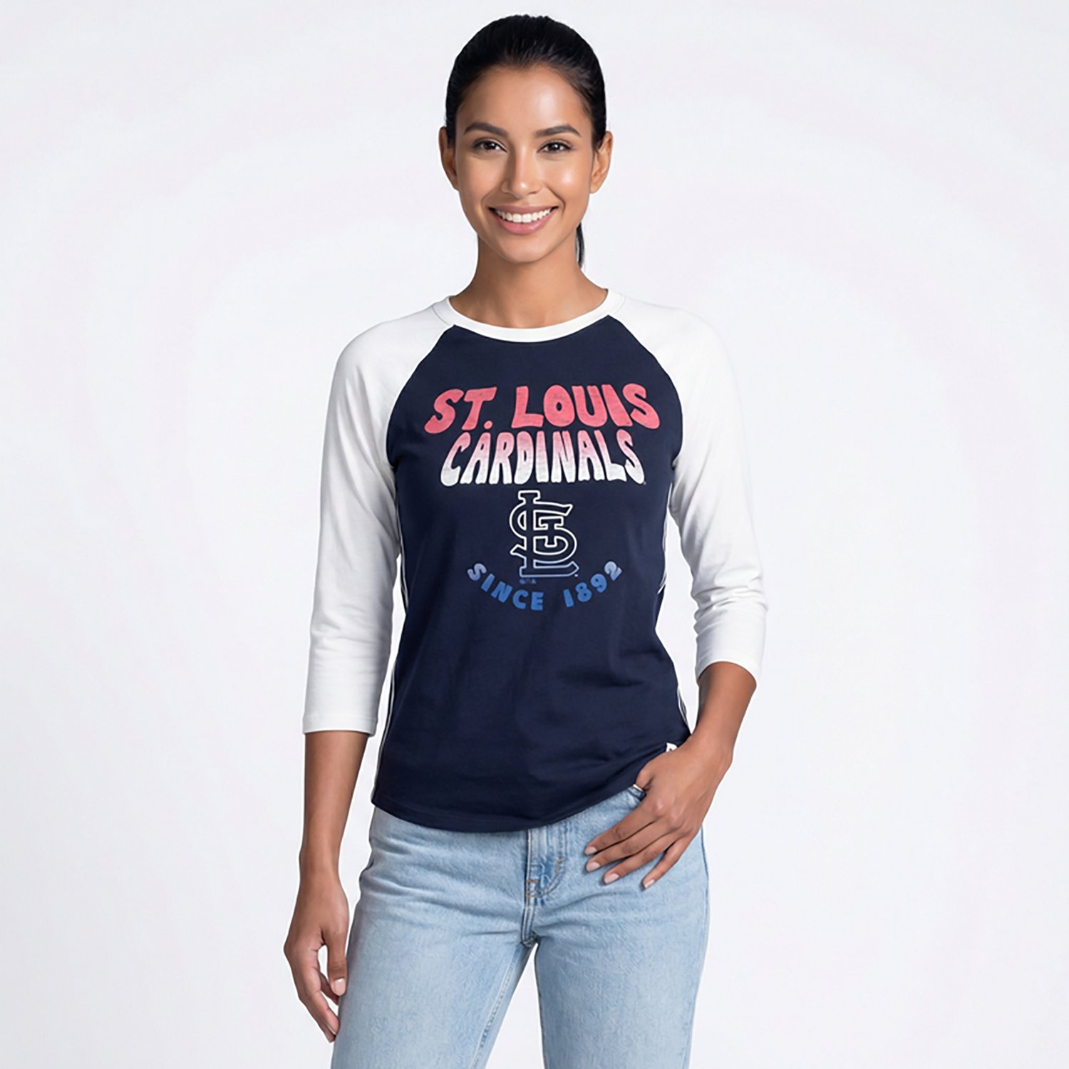 '47 Women's St. Louis Cardinals Harmony Ava Raglan T-shirt - view number 2