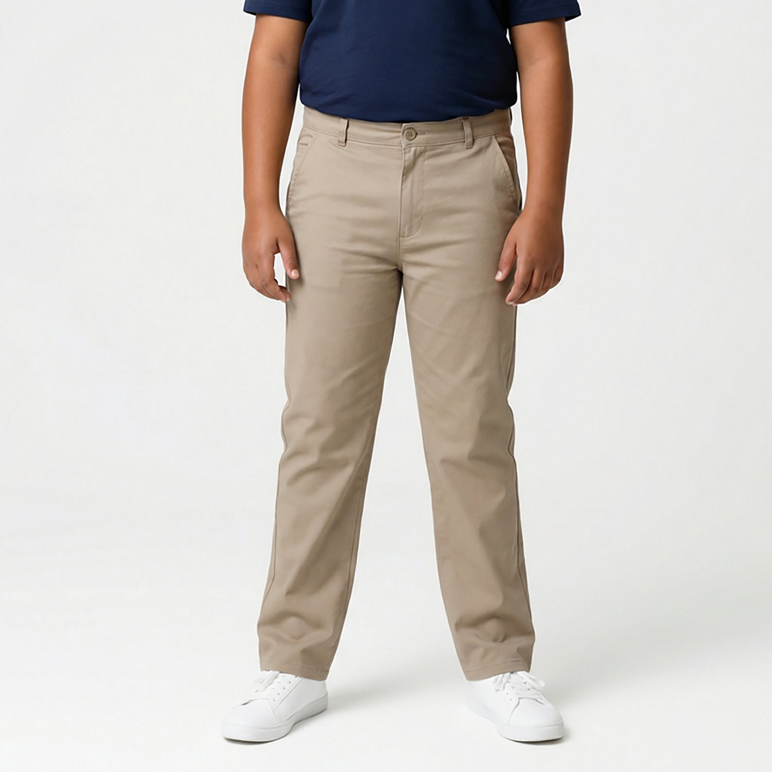 Nautica Boys' Husky FF Twill Pants