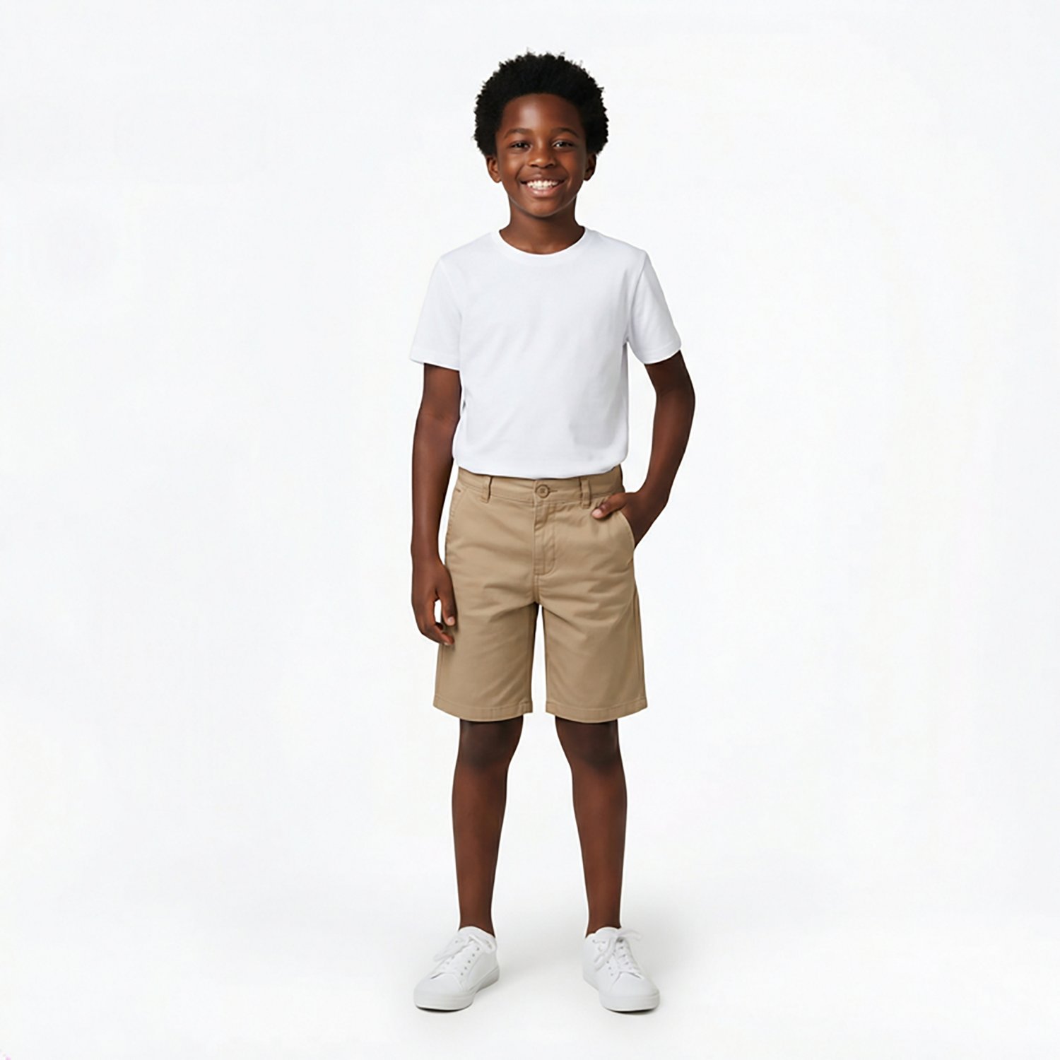 Nautica Boys' Husky FF Twill Shorts