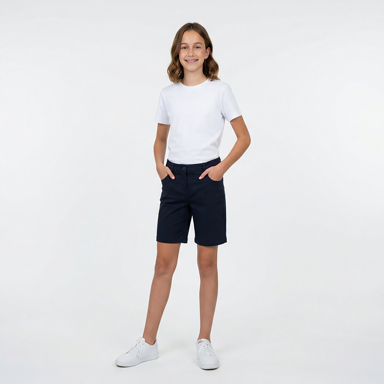 Nautica Girls' 7-16 Knit Plus Size Shorts