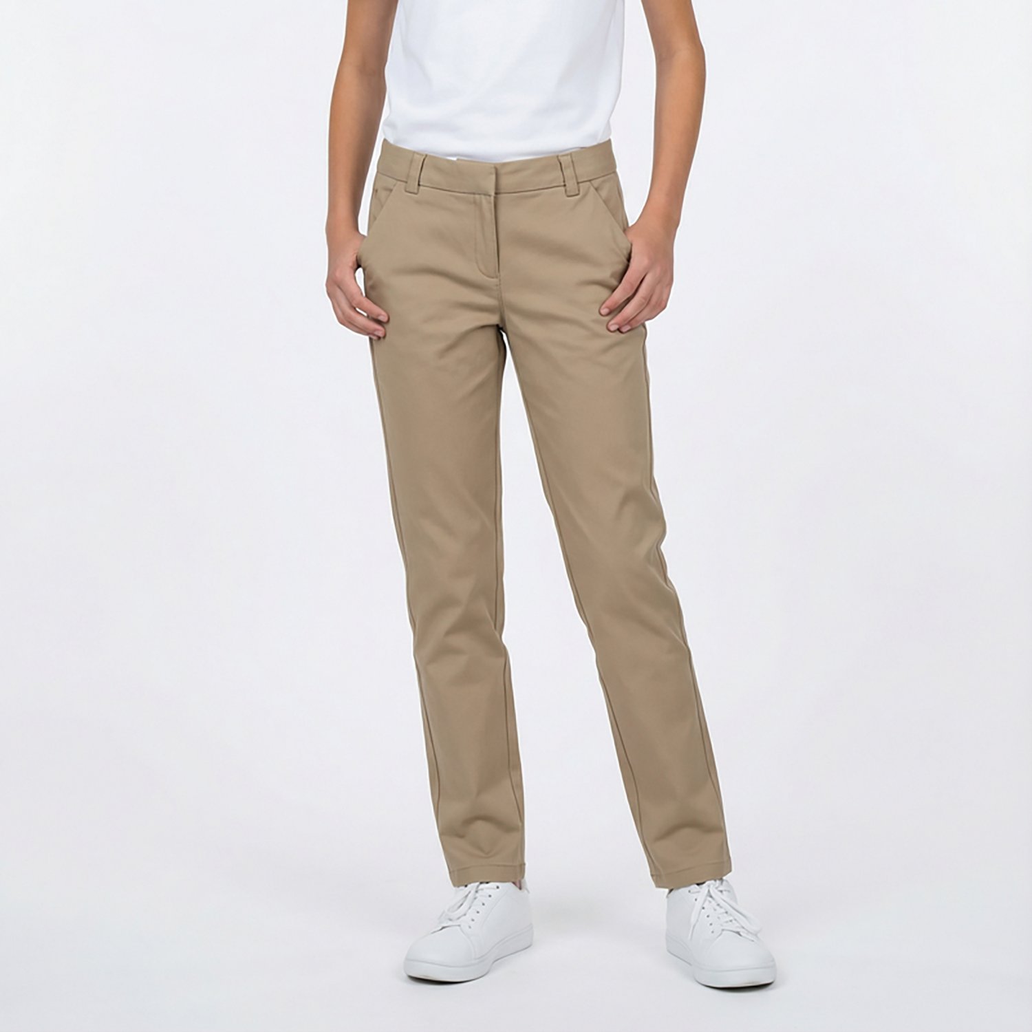 Nautica Girls' Stretch Twill Plus Size Skinny Pants