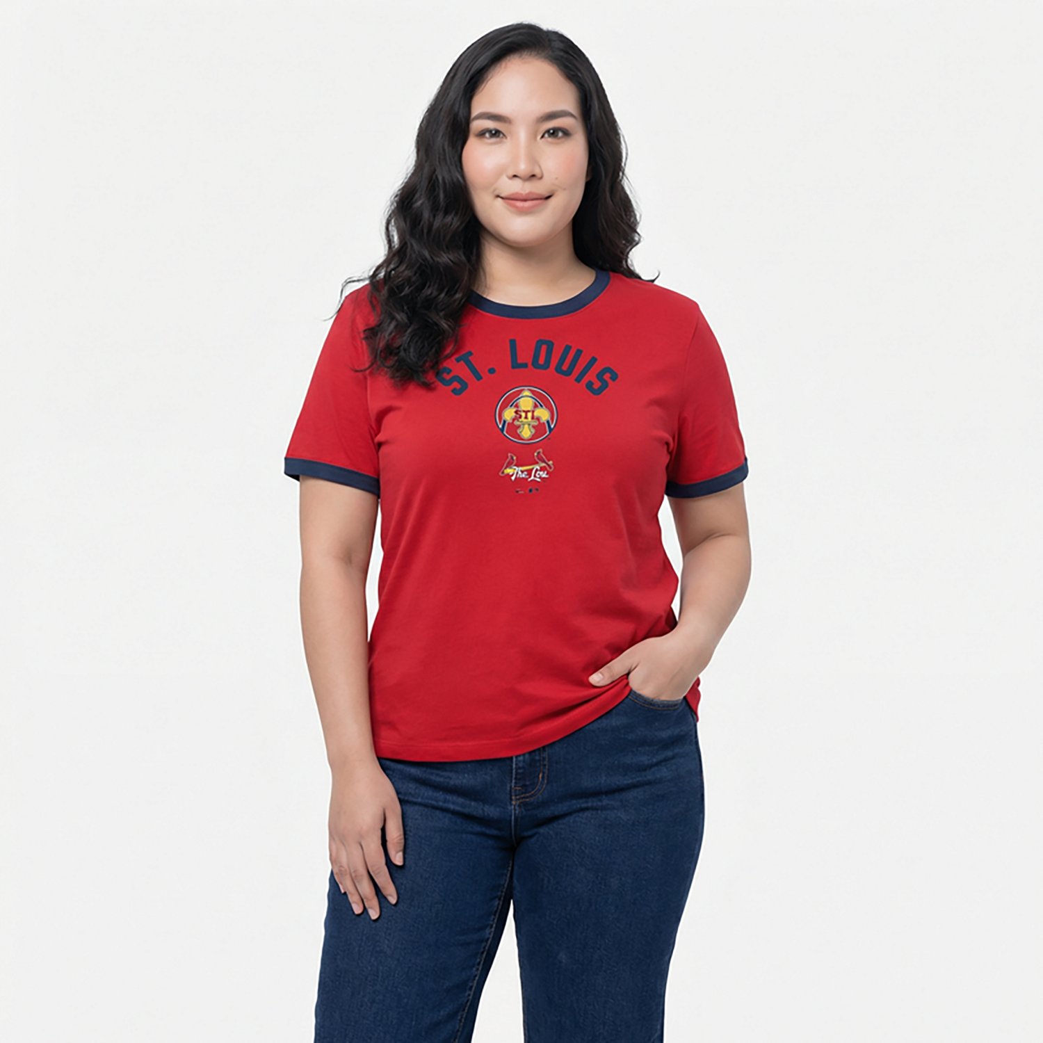 Nike St Louis Cardinals 2024 City Connect Ringer Tri-Blend T-Shirt