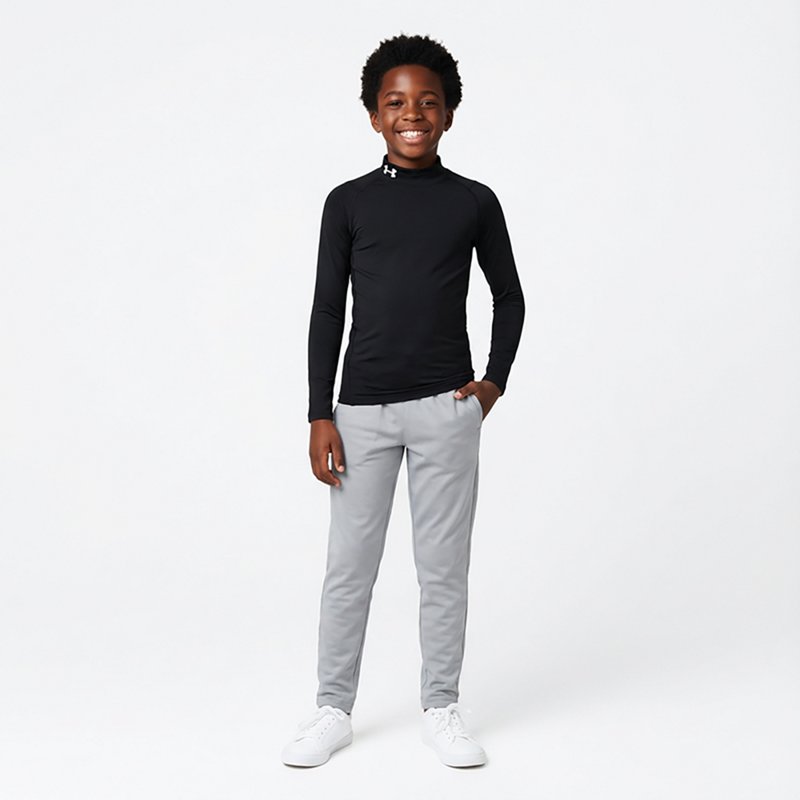Under Armour Boys' HeatGear Mock Neck Long Sleeve T-shirt