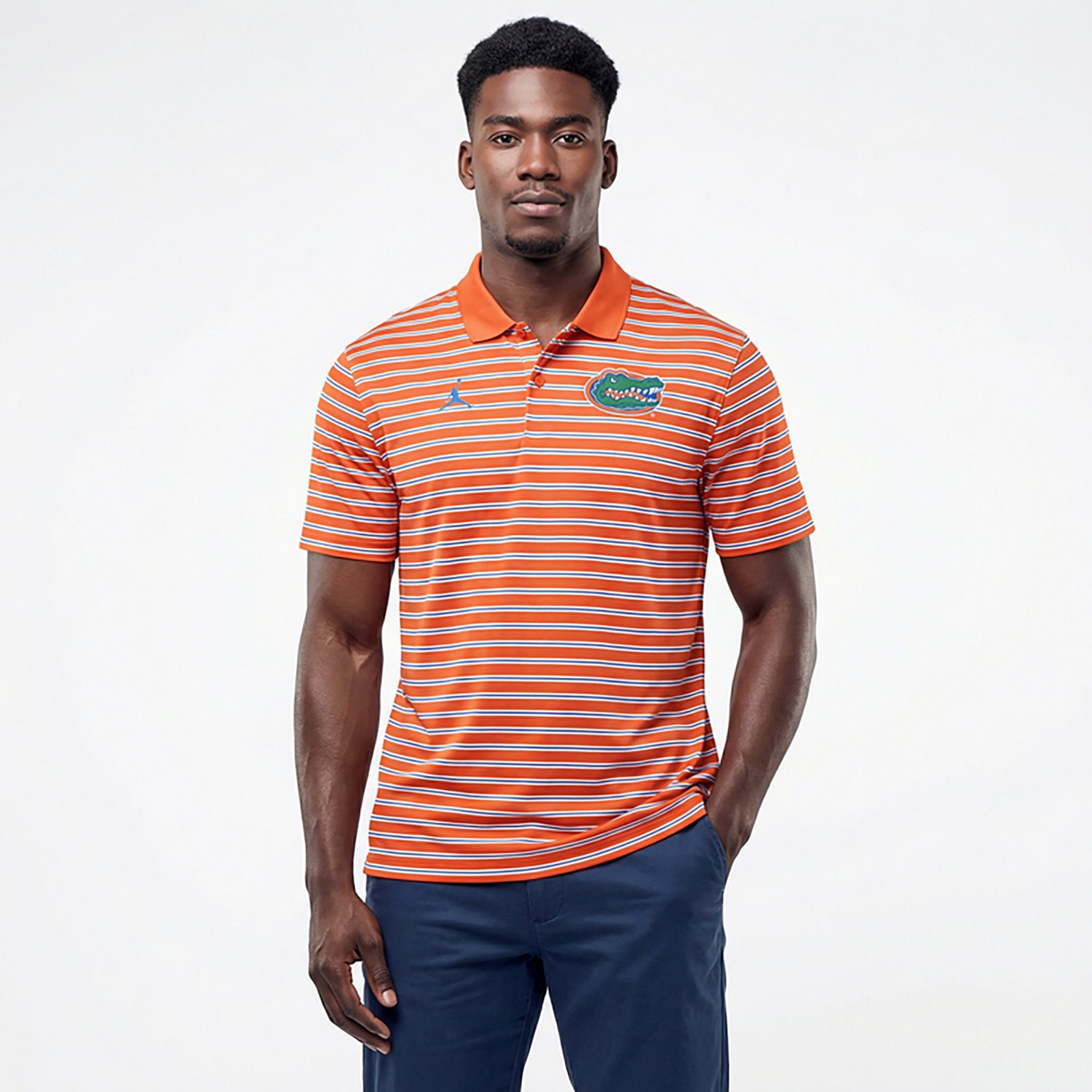 Jordan Brand White Florida Gators Primetime Victory Striped Performance Polo