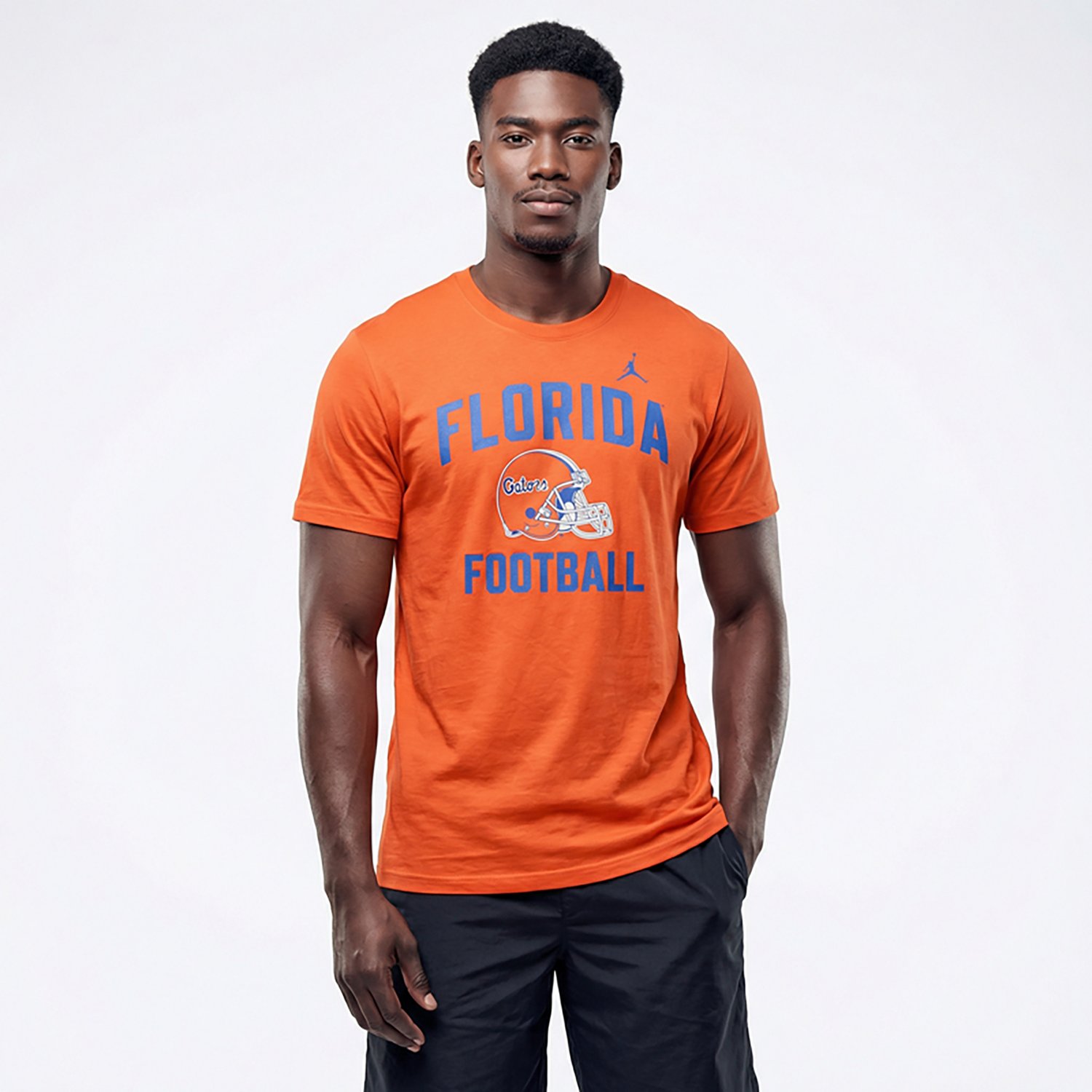 Jordan Men's Florida Gators Team Arch Football Helmet Cotton Short Sleeve T-shirt