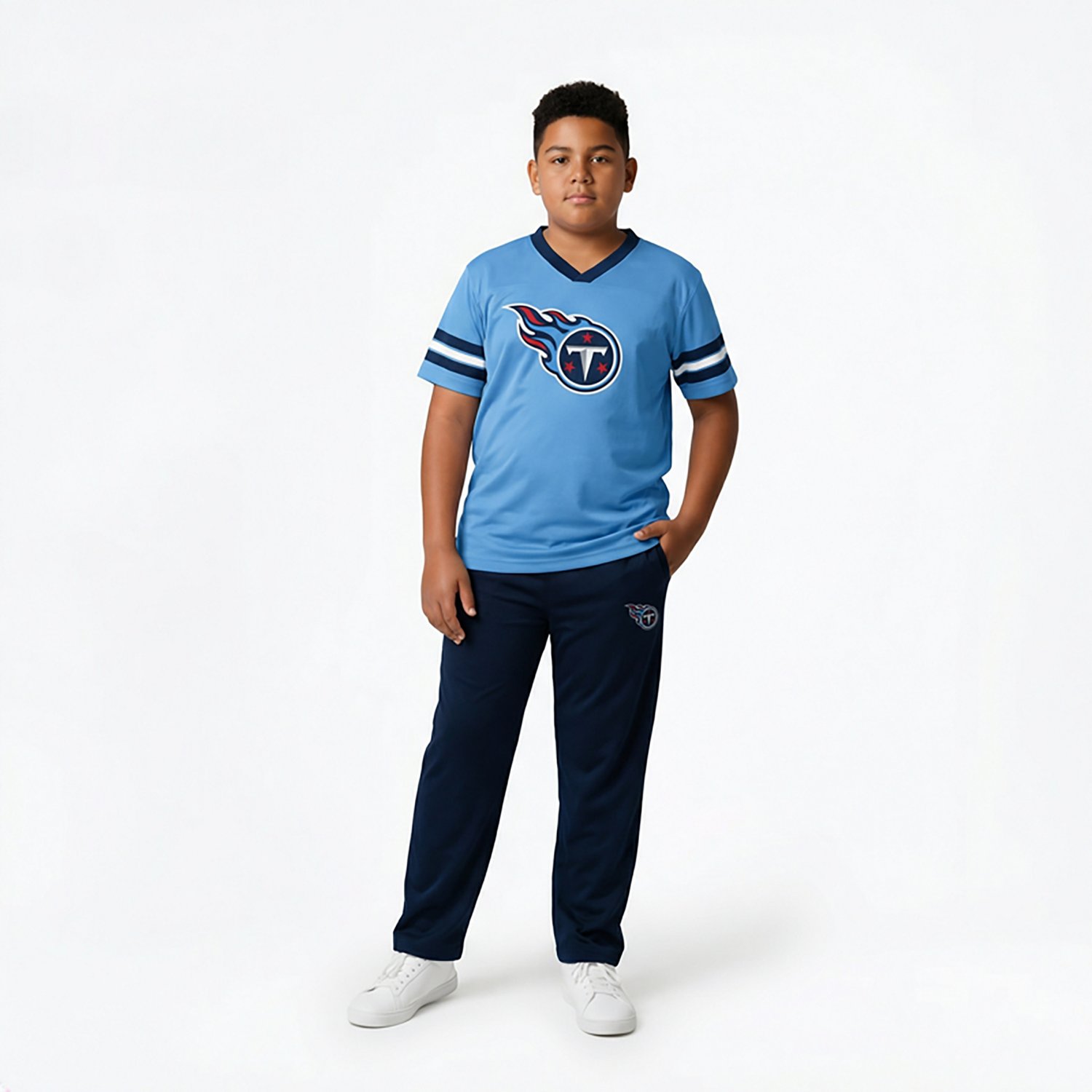 Outerstuff Boys' 4-7 Titans Team Logo Redzone Jersey Top and Pant Set