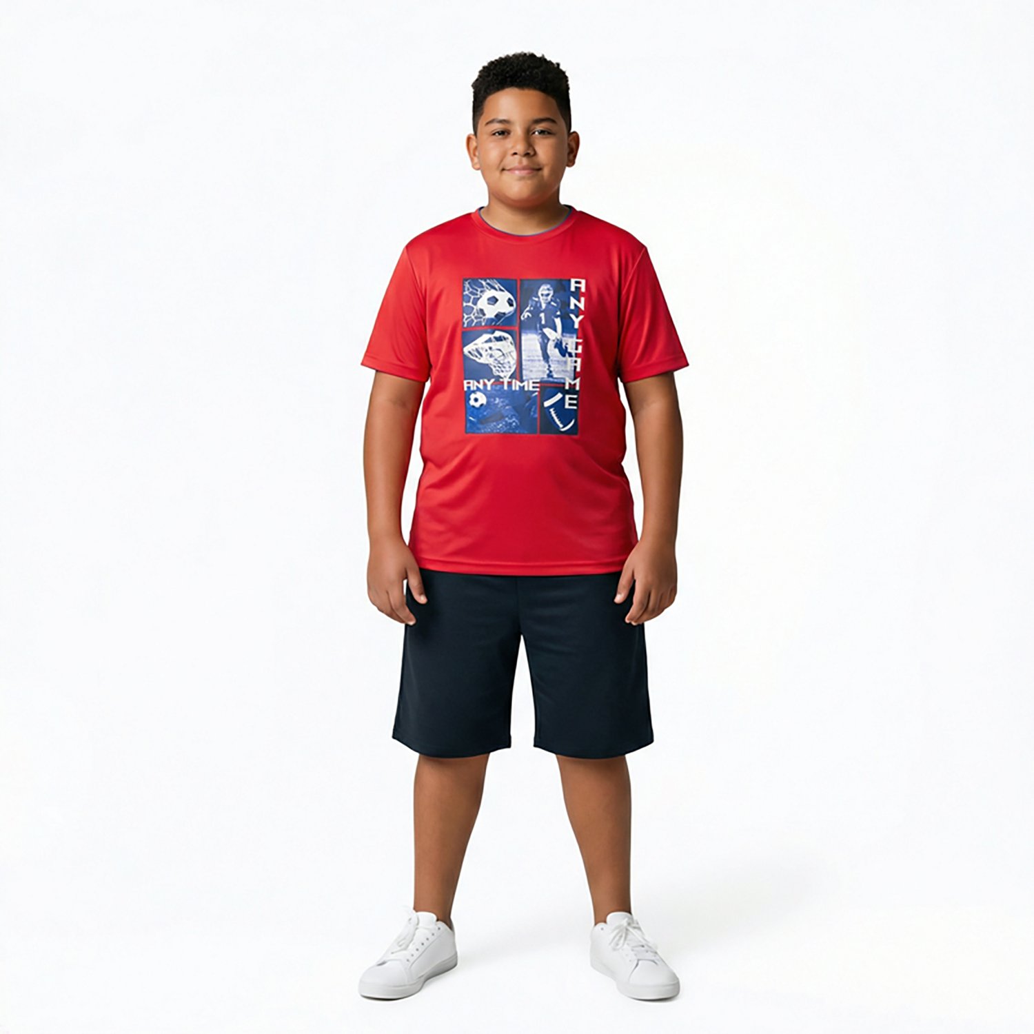 BCG Boys' Turbo Any Game Any Time Graphic T-shirt