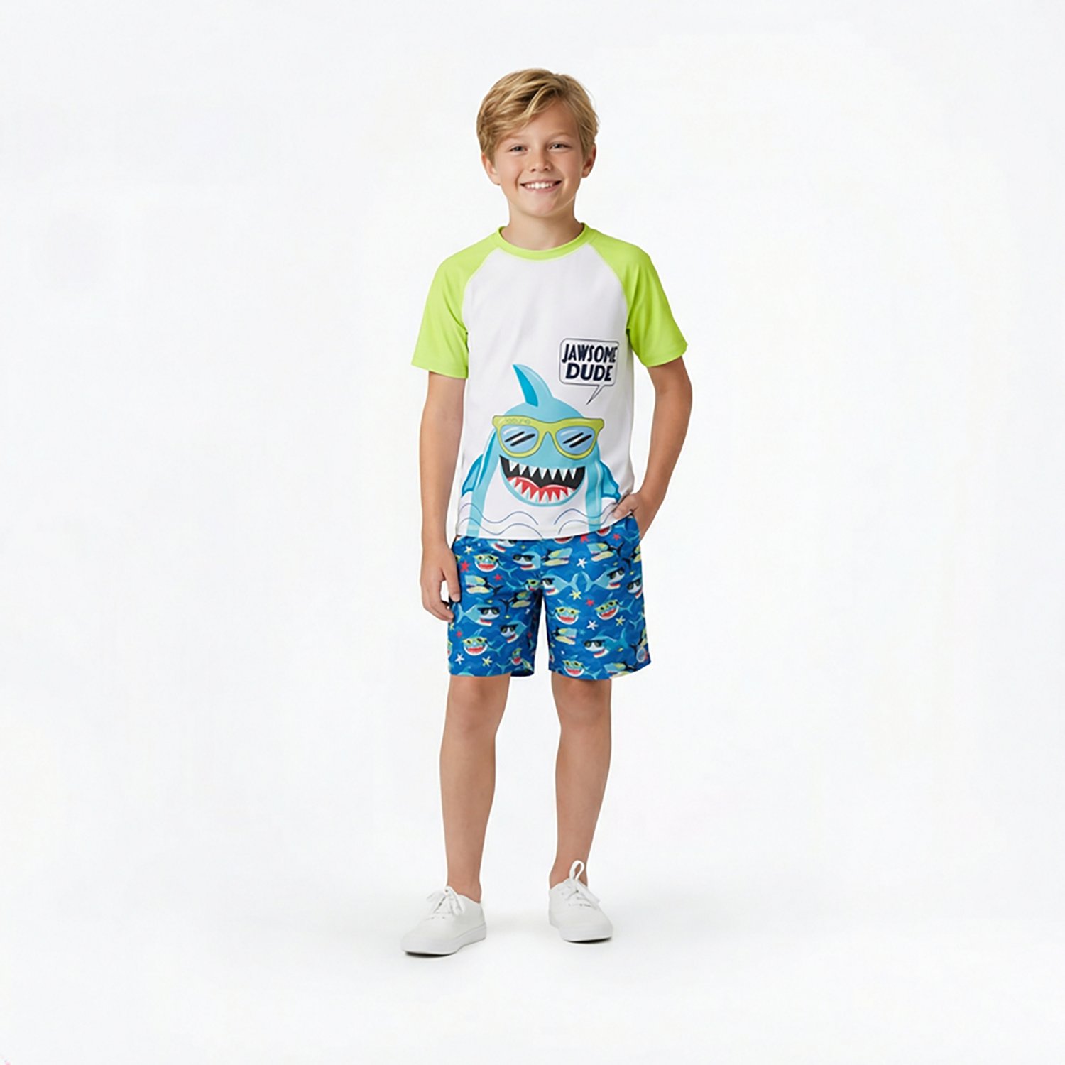 Laguna Boys' 4-7 Cool Shark 2-Piece Swim Set