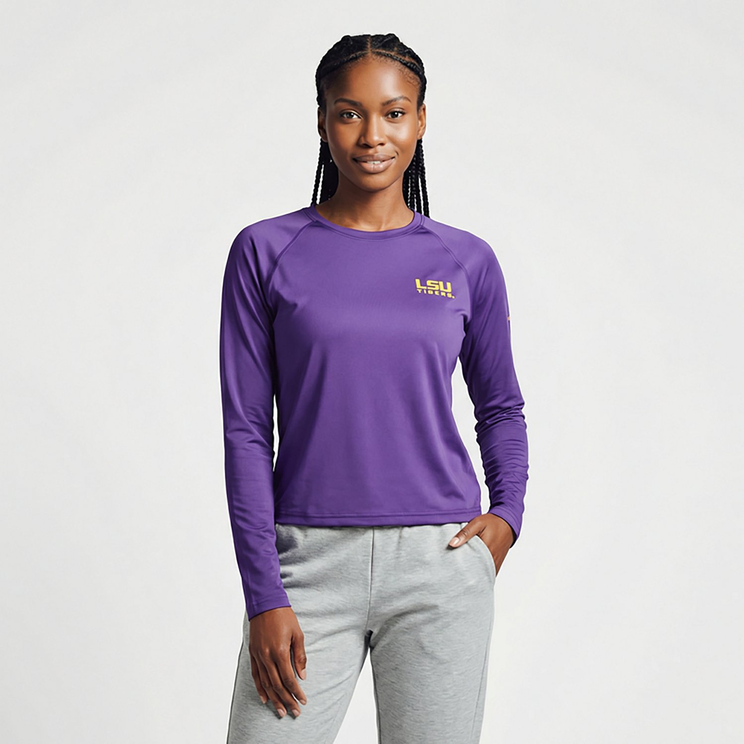 Columbia Sportswear LSU Tigers Women's Boundless Trek™ Active Long Sleeve Shirt - view number 6