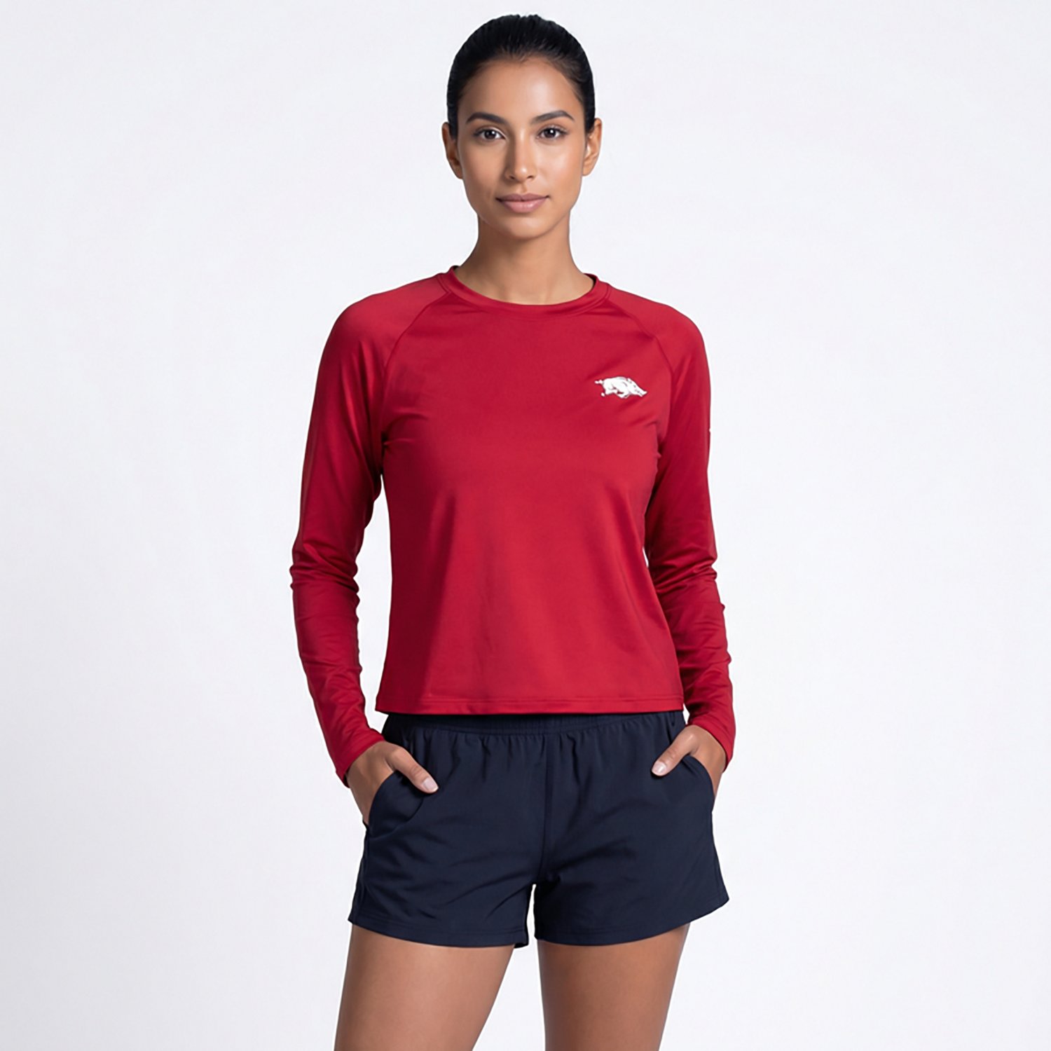 Columbia Sportswear Women's University of Arkansas Boundless Trek Active Long Sleeve Shirt - view number 6