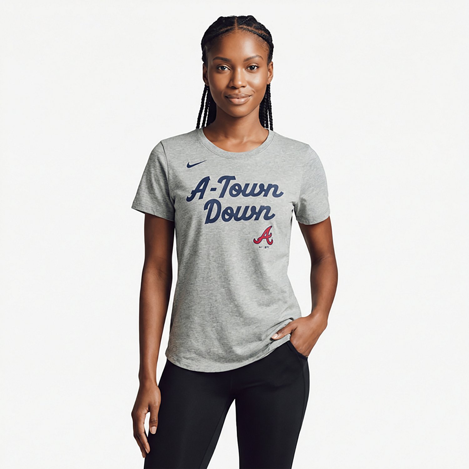 Nike Atlanta Braves Script Tri-Blend T-Shirt