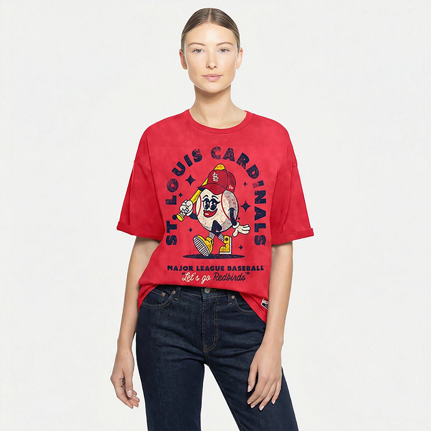 New Era Women's Cardinals Oversize Crew Neck T-shirt