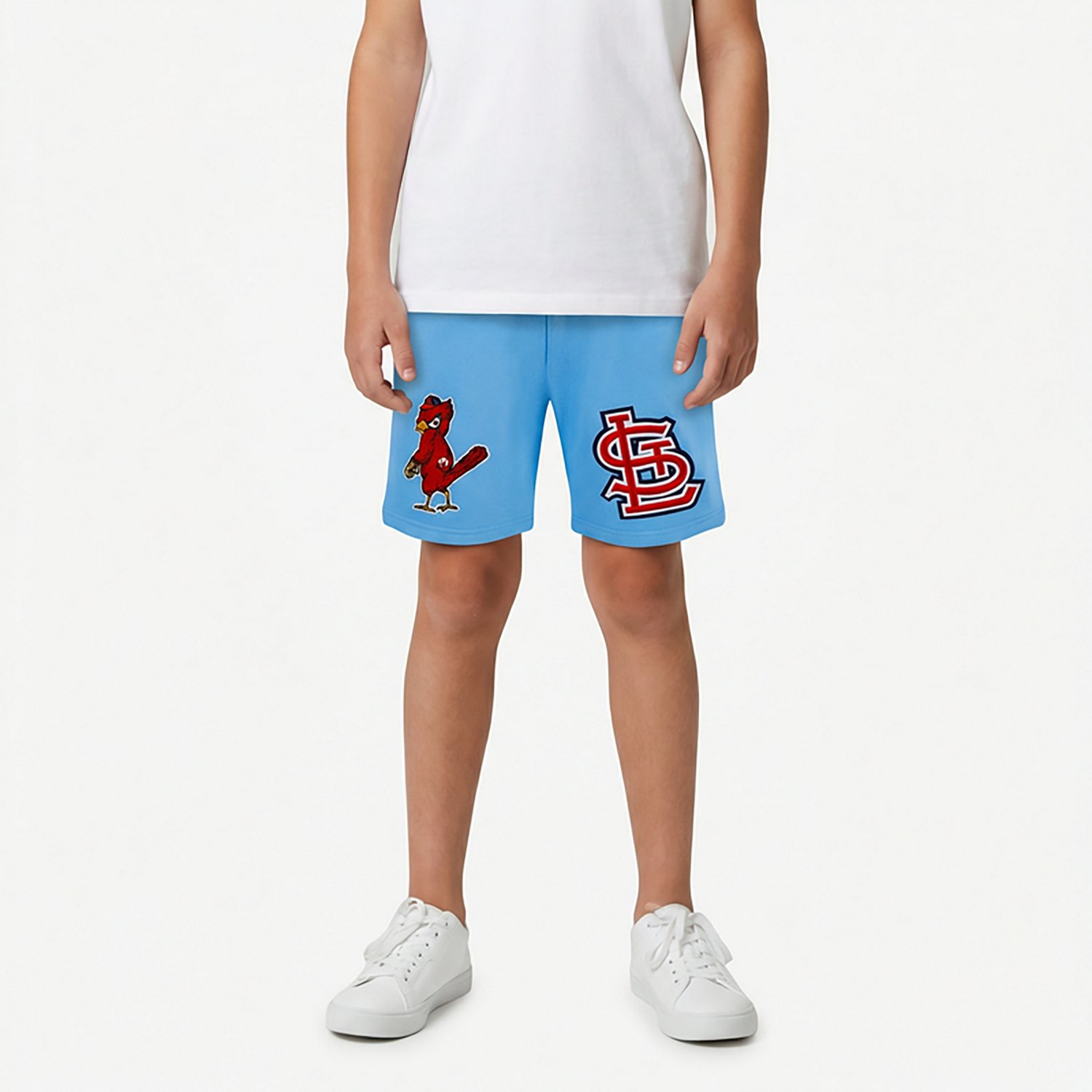 Pro Standard Boys' St. Louis Cardinals Retro Classic BB Fleece Shorts - view number 2