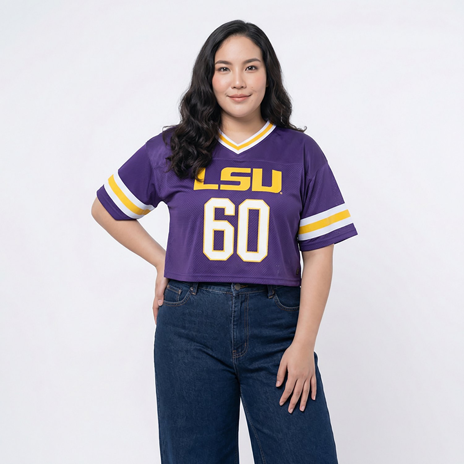 Hype and Vice Women's University of Georgia Cropped Football Jersey - view number 4