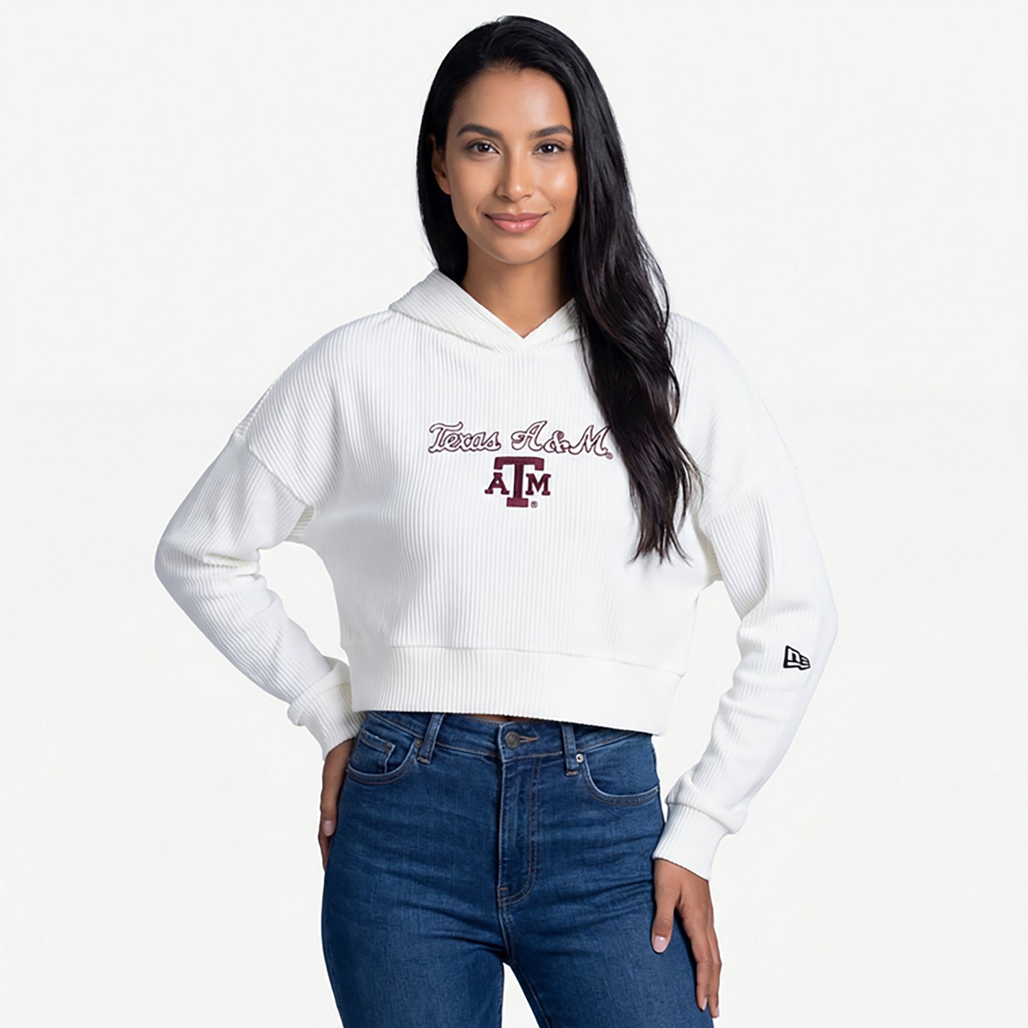 Hype and Vice Women's Texas A&M University Warm Up Cropped Hoodie - view number 4