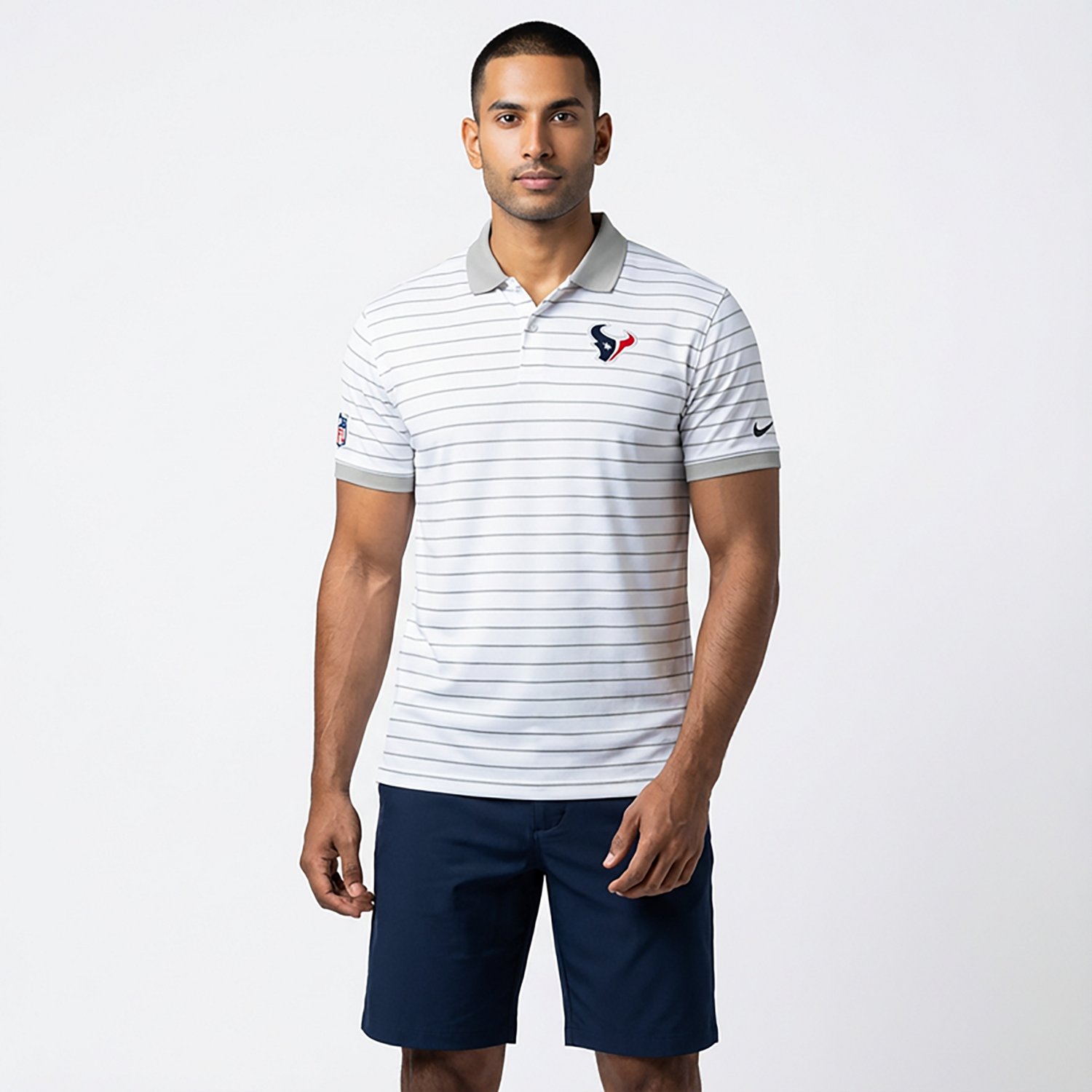 Nike Men's Houston Texans Dri-FIT Victory Stripe Polo