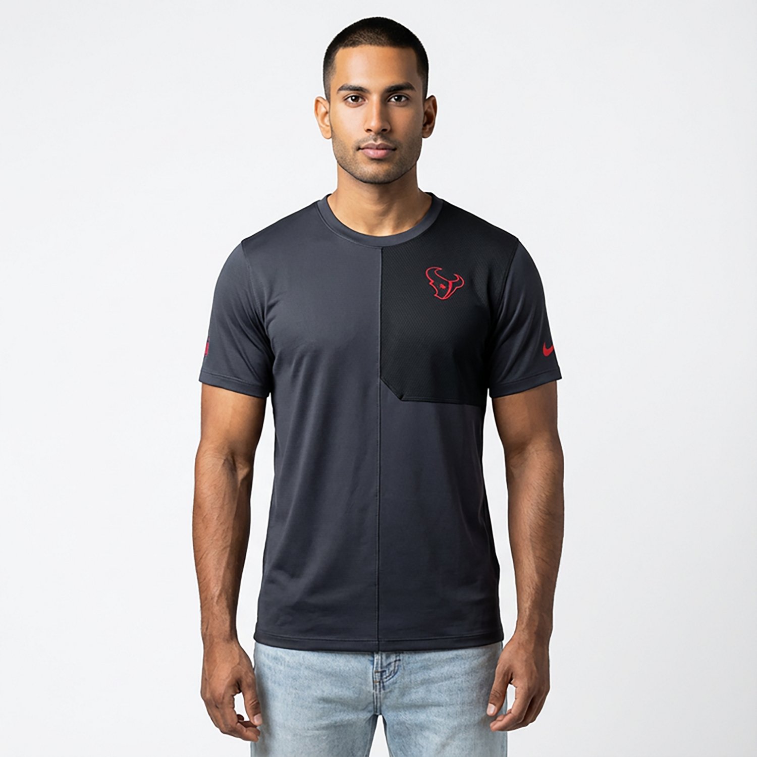 Nike Men's Houston Texans Dri-FIT Coach UV Short Sleeve T-shirt - view number 2