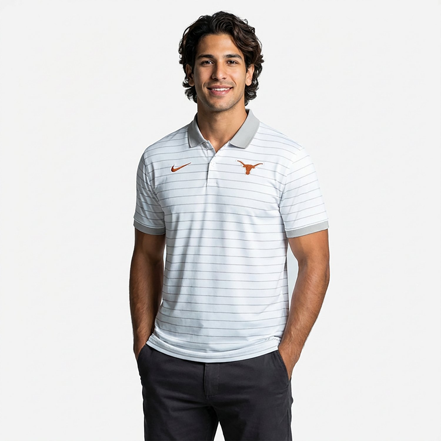 Nike Texas Longhorns 2025 Early Season Coaches Sideline Victory Stripe Performance Polo