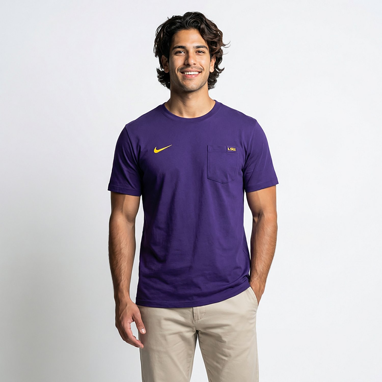 Nike Men's LSU Max 90 Logo Tag T-shirt - view number 2
