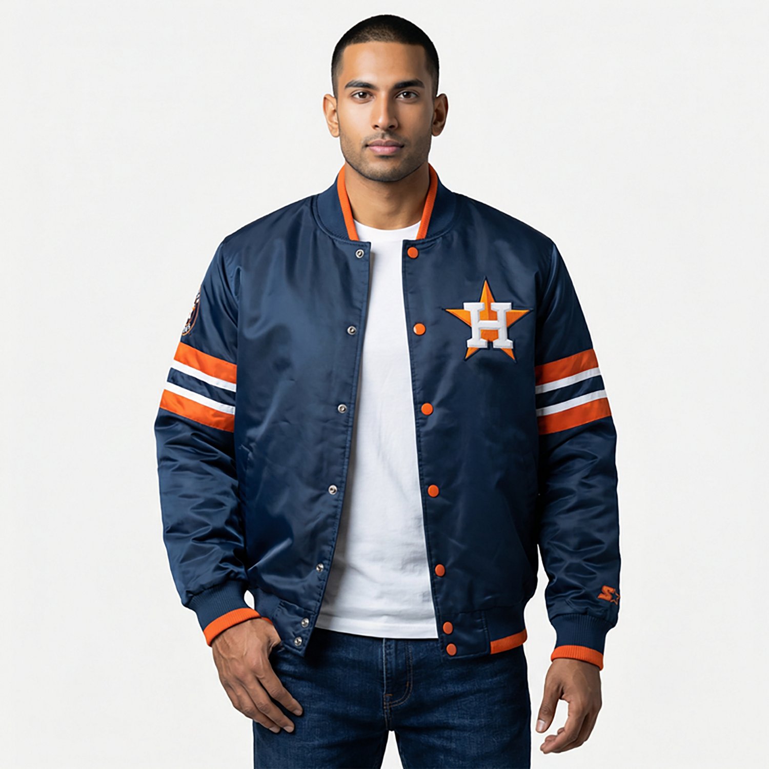 Starter Men's Houston Astros Scout II Varsity Long Sleeve Jacket