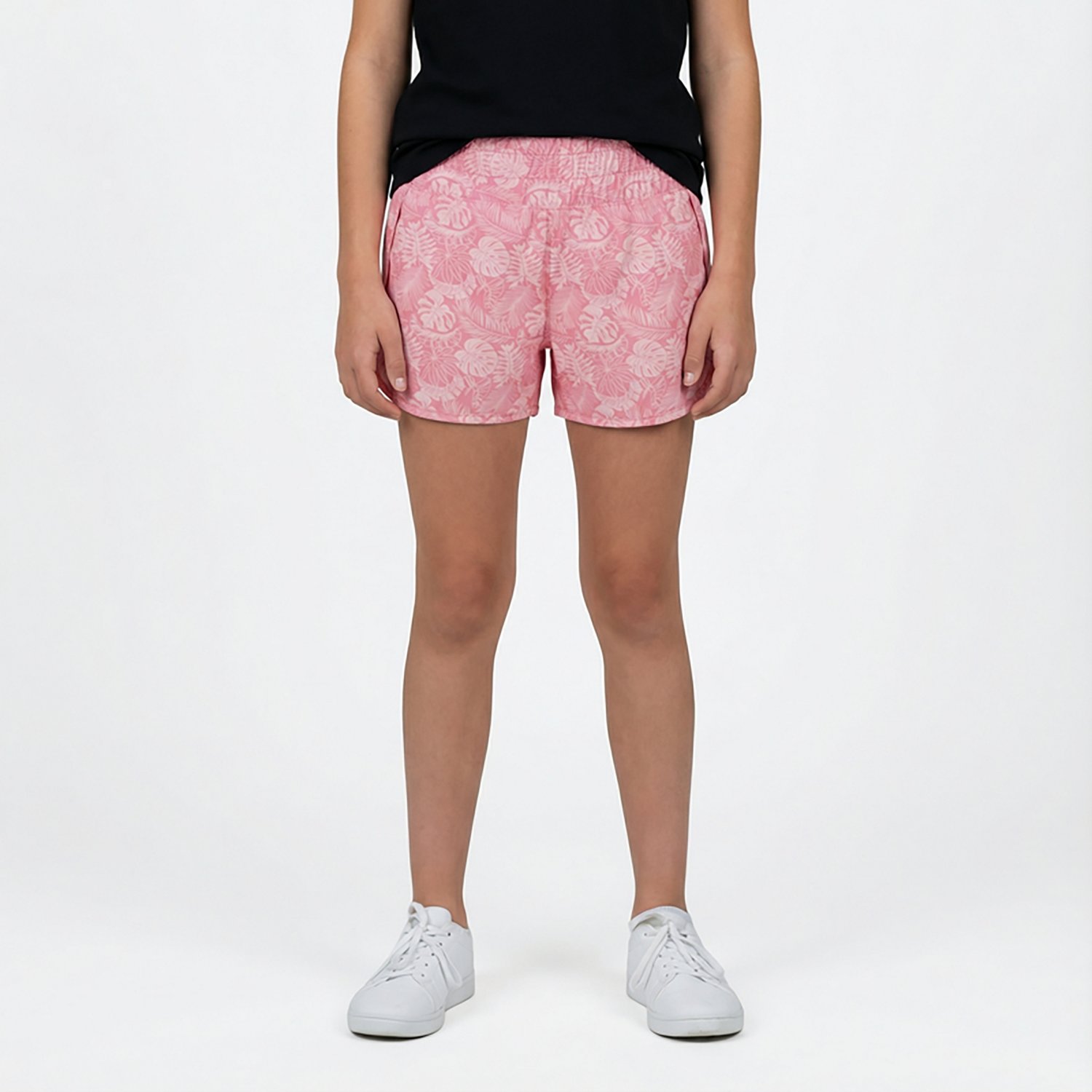 Jadelynn Brooke Girl's High Rise Pink Palms Athletic Shorts 3.5 - view number 2