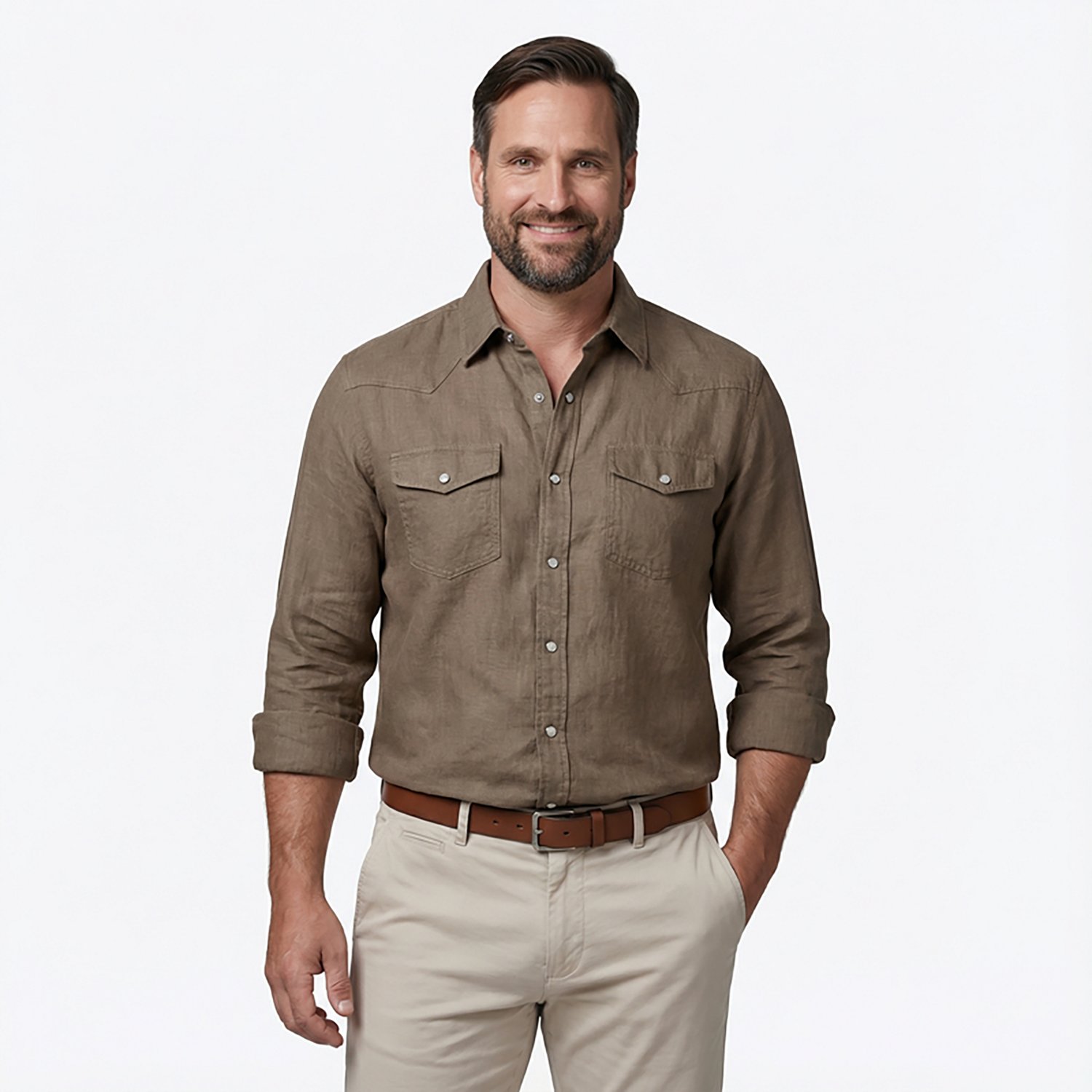 Magellan Outdoors Men's Pecos Ridge Denim Long Sleeve Shirt