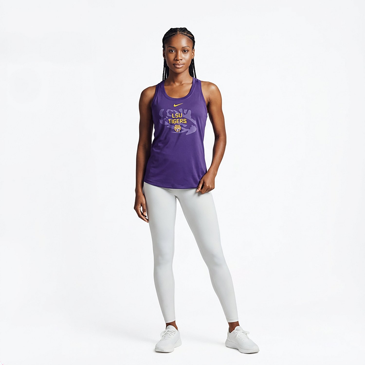 Nike Women's LSU Team Over Primary Logo Racerback Tank Top