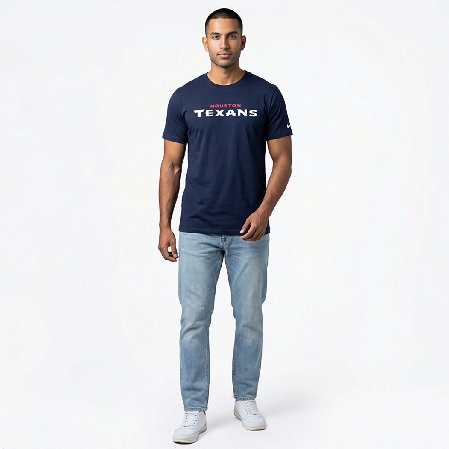 Nike Men's Houston Texans Wordmark Essential Graphic T-shirt - view number 2