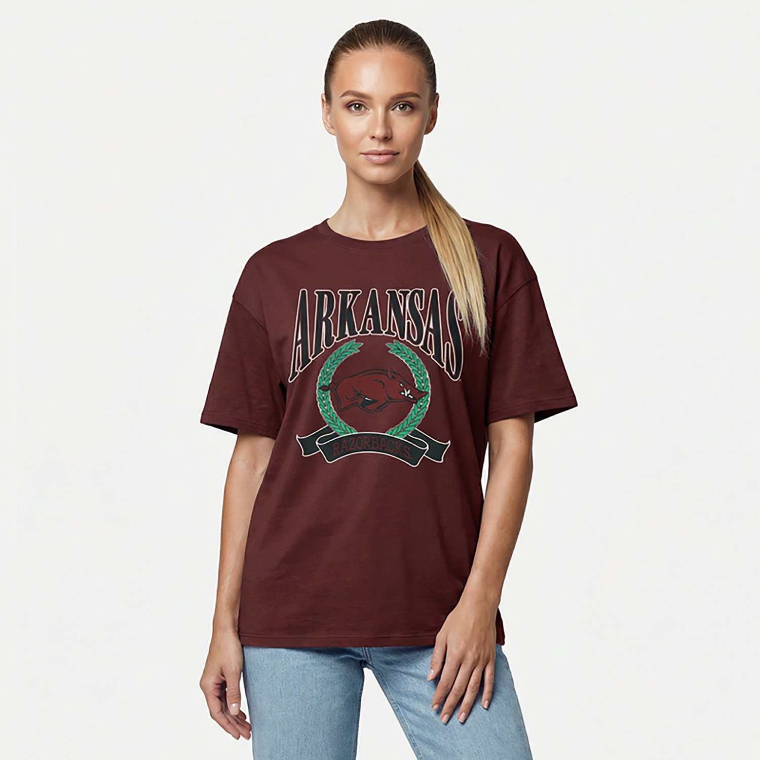 47 Brand Women's Arkansas Flaunt Sadie Short Sleeve T-shirt