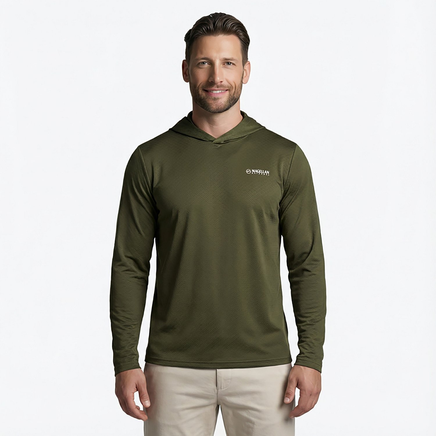Magellan Outdoors Men's HuntGear Eagle Pass Long Sleeve Tech Mesh Hooded Shirt - view number 2