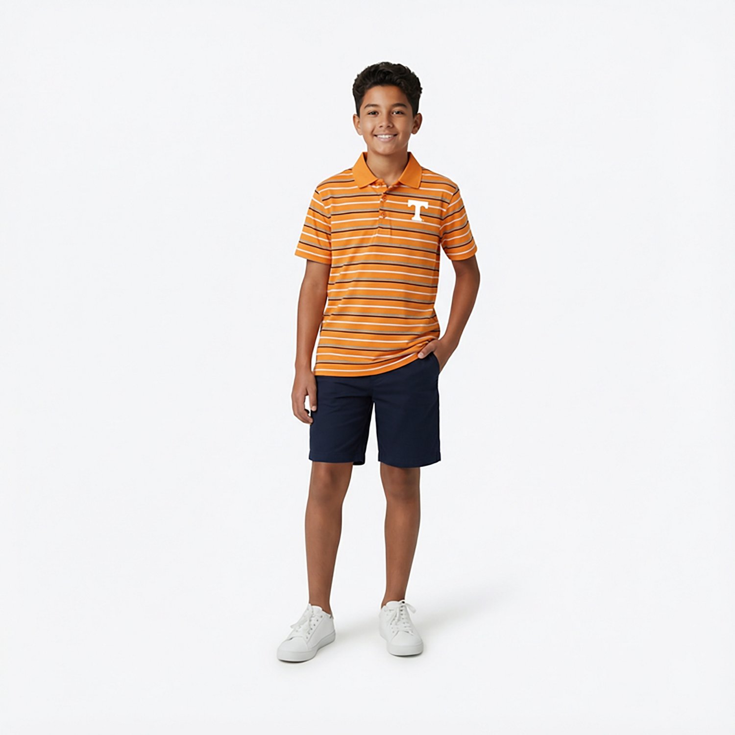 Two Feet Ahead Boys' University of Tennessee Multi-Stripe Polo Shirt