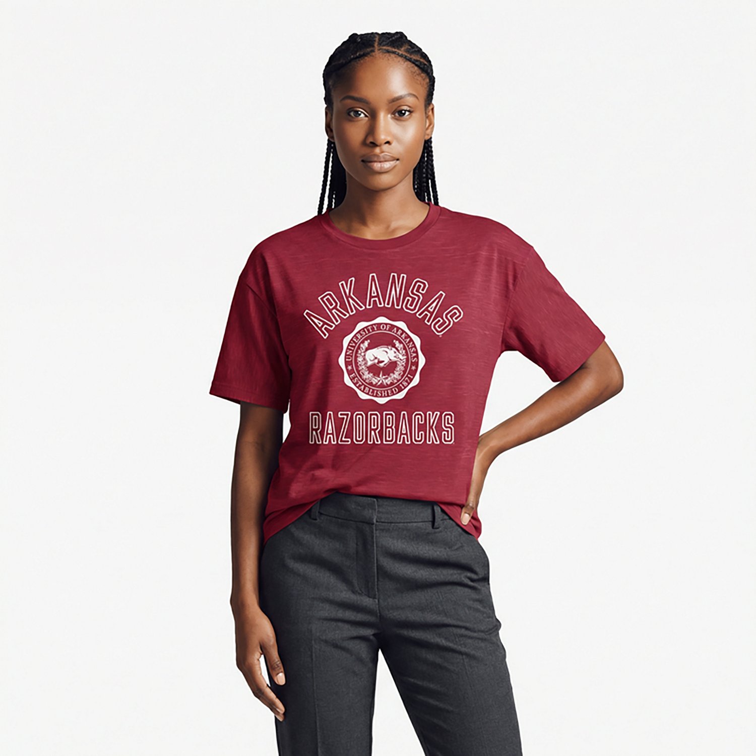 Pressbox Women's Arkansas Cameron Motley Crew T-shirt