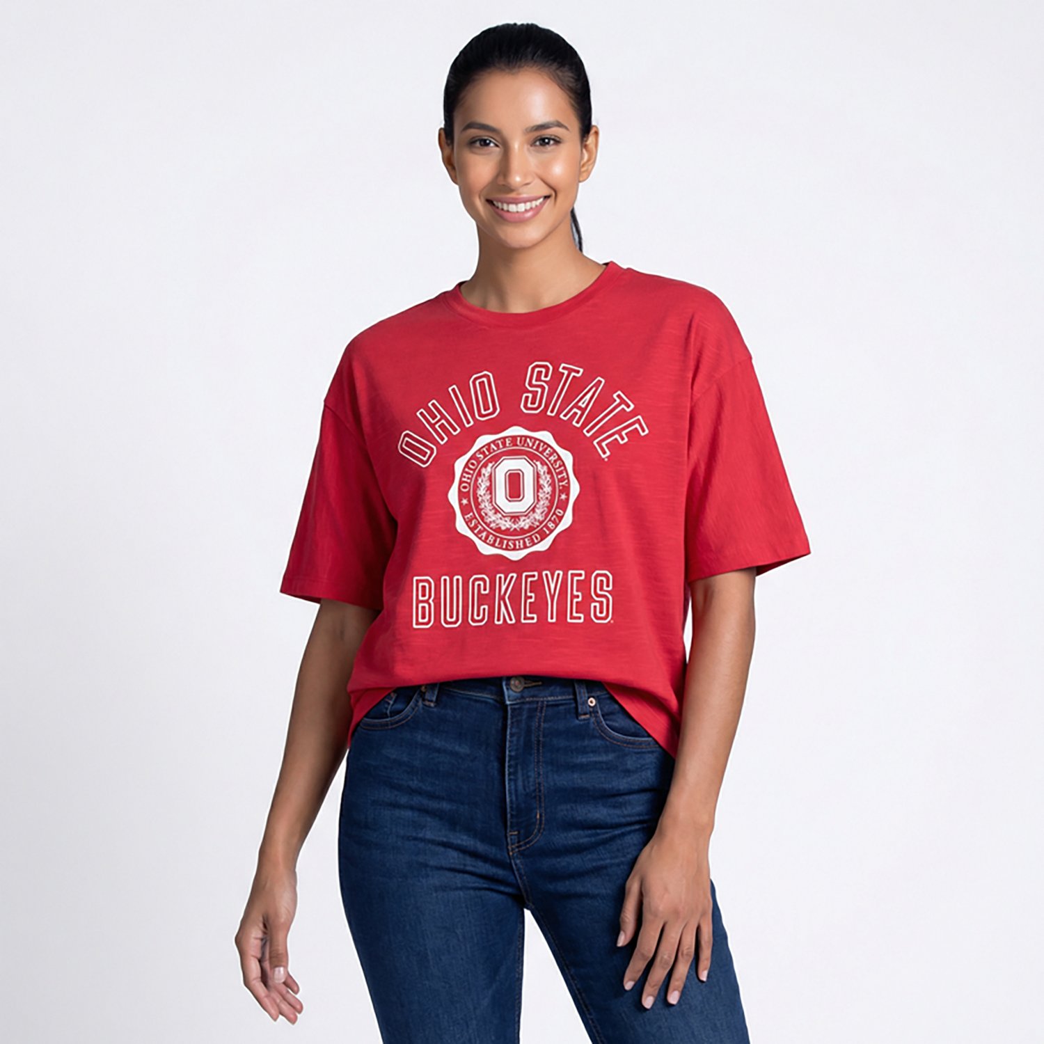 Pressbox Women's Ohio State Cameron Motley Crew T-shirt - view number 2