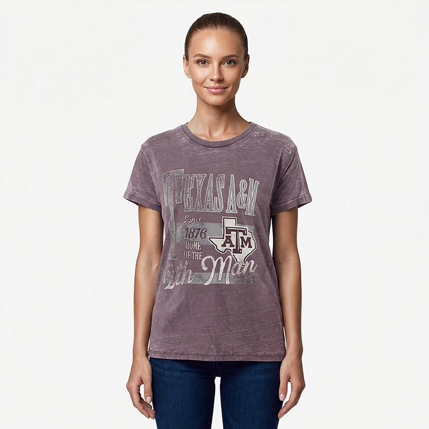 Pressbox Women's Texas A&M Aggies Vintage Stephen Boyfriend T-shirt