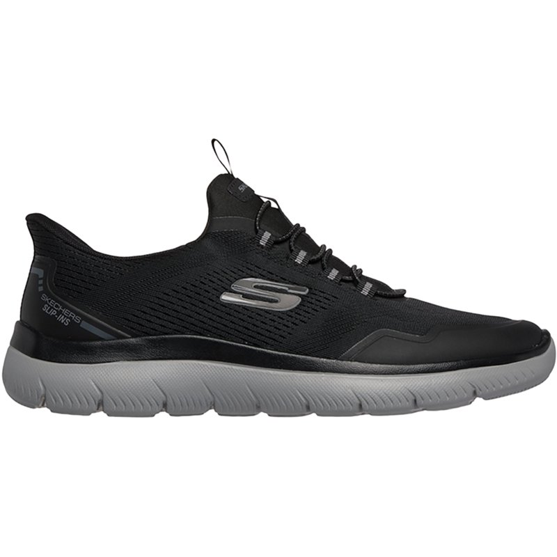 Skechers Men's Slip-ins: Summits - Top Rate Sneaker | Size 11.5 | Black/Charcoal | Vegan | Machine Washable