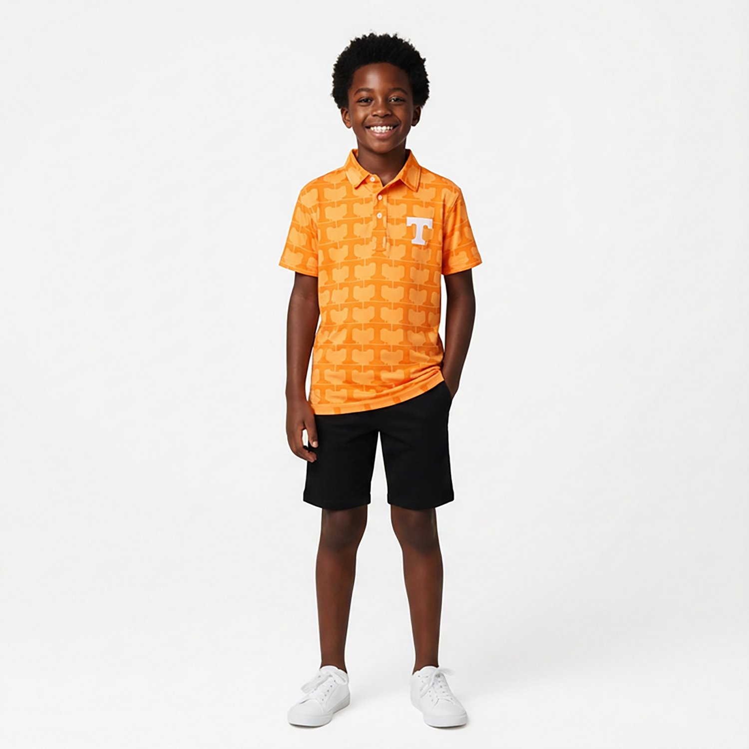 Wes & Willy Boys' University of Tennessee Allover Print Polo Shirt