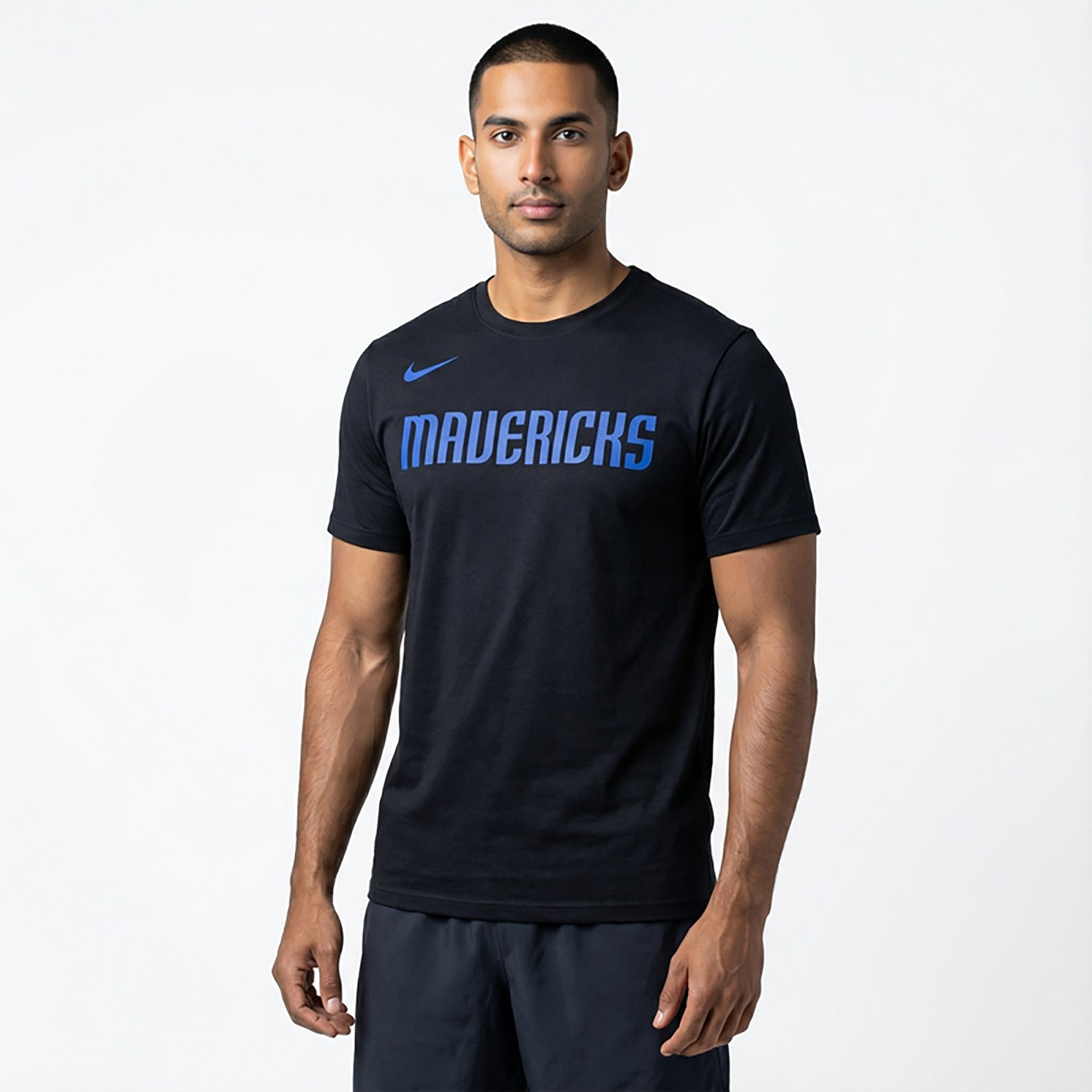 Nike Men's Dallas Mavericks Essential Wordmark Short Sleeve T-shirt - view number 2