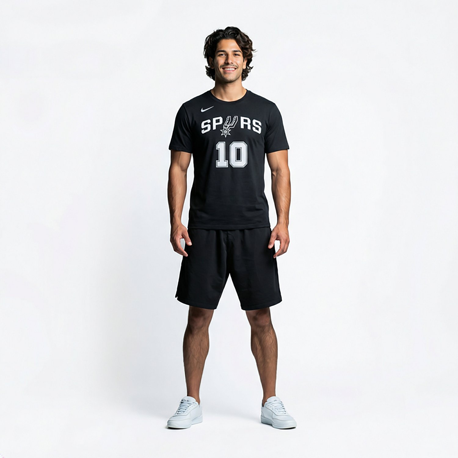 Nike Men's San Antonio Spurs Jeremy Sochan Essential Name & Number Short Sleeve T-shirt