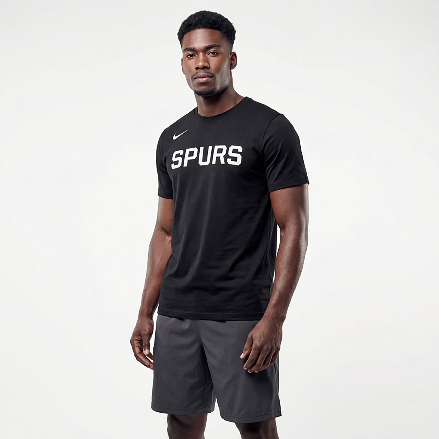 Nike Men's San Antonio Spurs Essential Wordmark Short Sleeve T-shirt