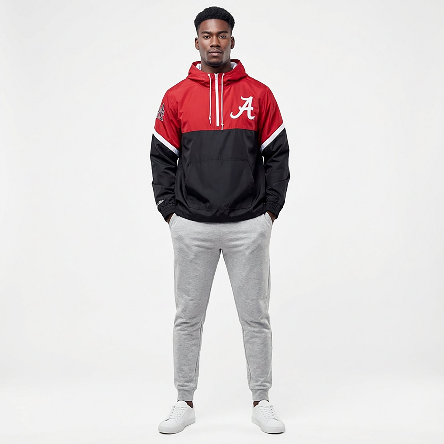 Mitchell & Ness Men's University of Alabama Tie Breaker Lightweight Anorak Jacket