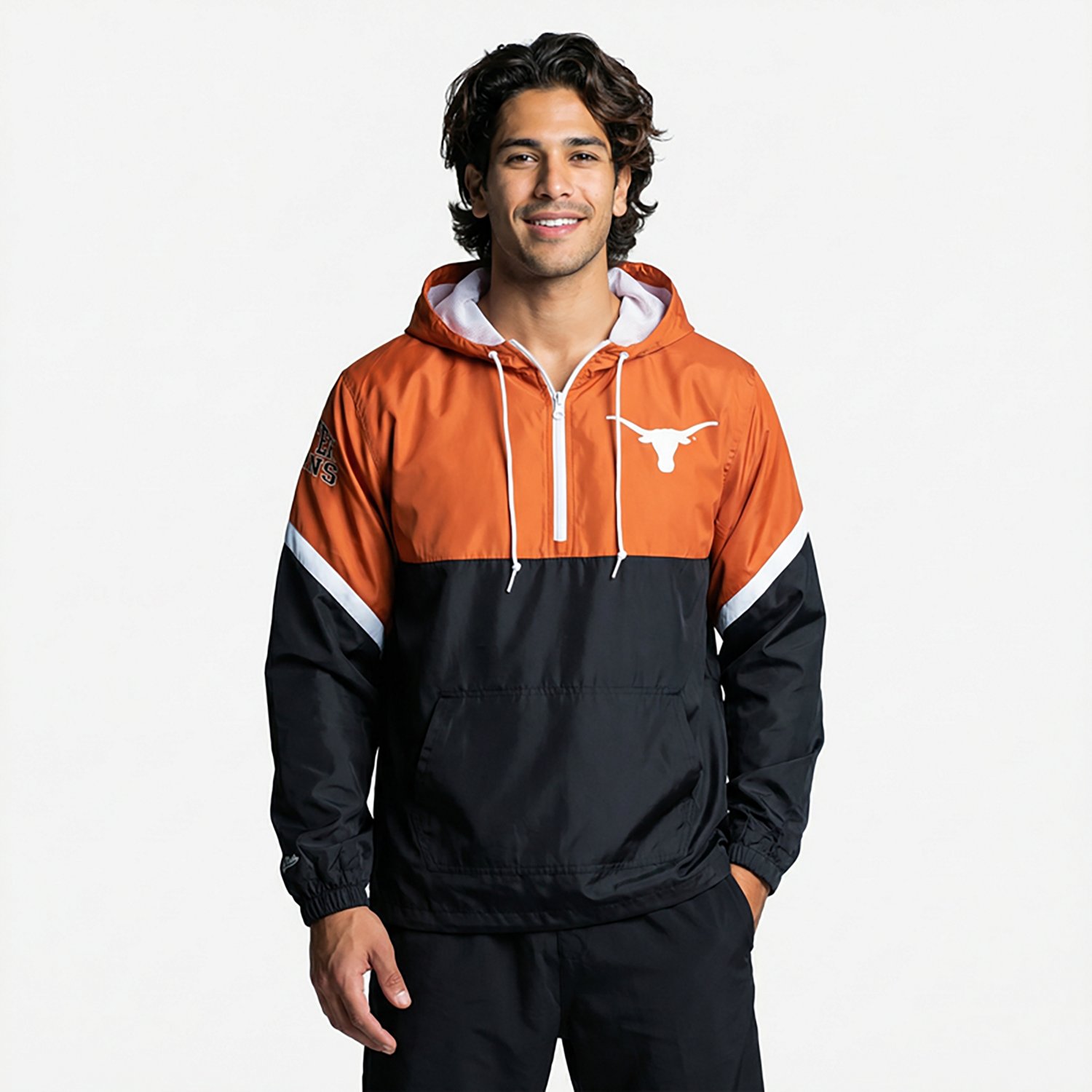 Mitchell & Ness Men's University of Texas Tie Breaker Lightweight Anorak Jacket - view number 2