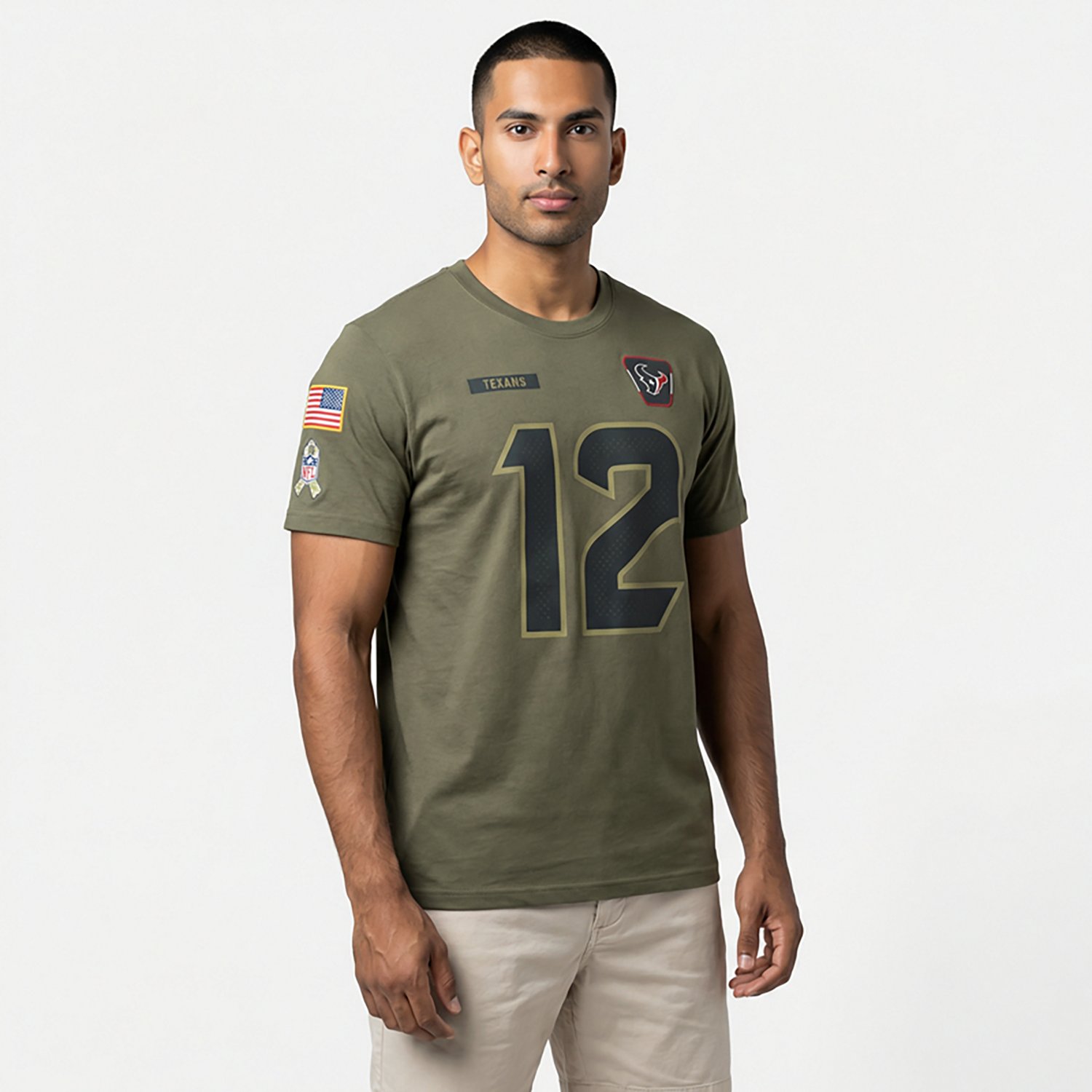 Nike Men's Texans Salute to Service Nico Collins Player Name & Number T-shirt - view number 2