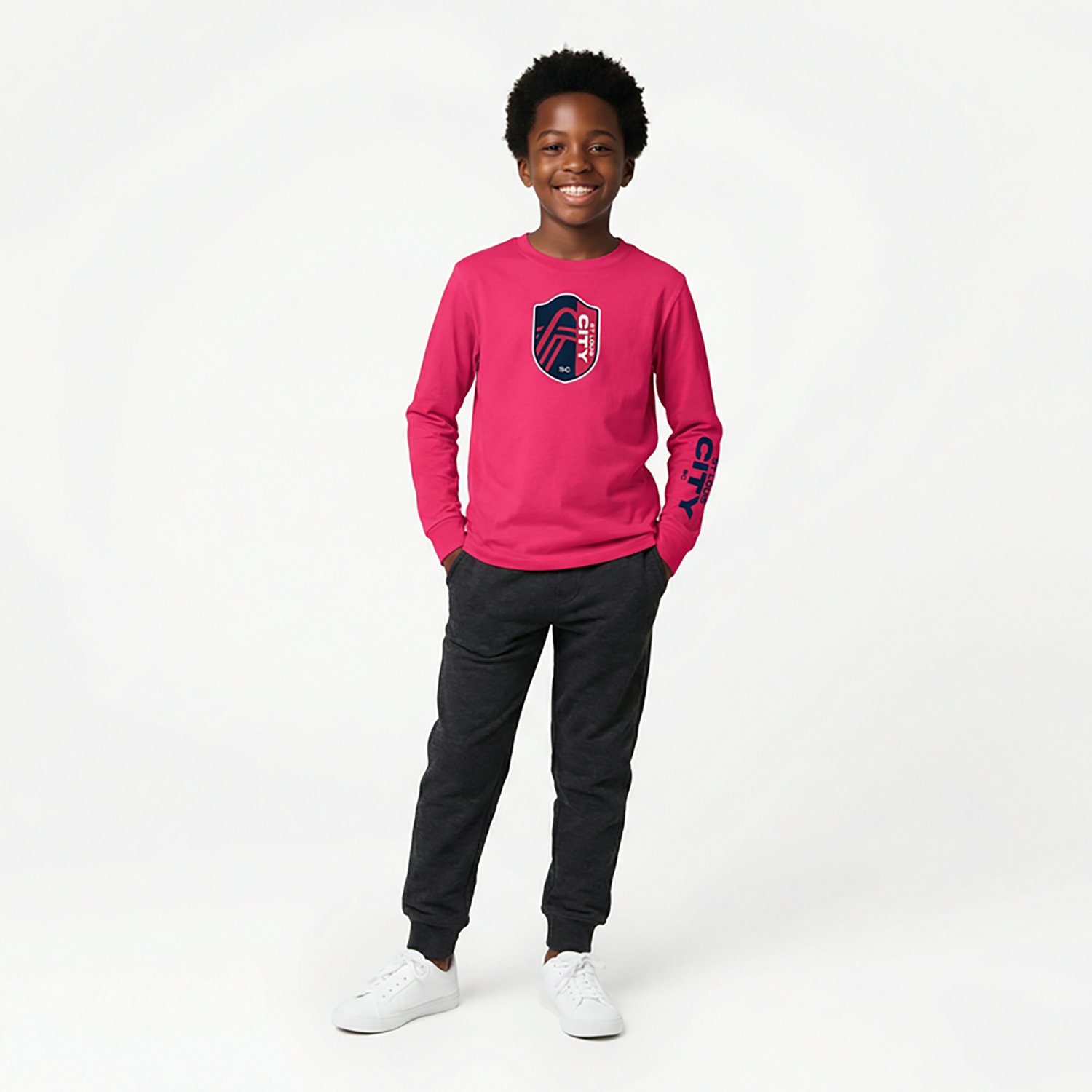Outerstuff Kids' St. Louis City SC Slogan Decibel Long Sleeve T-shirt